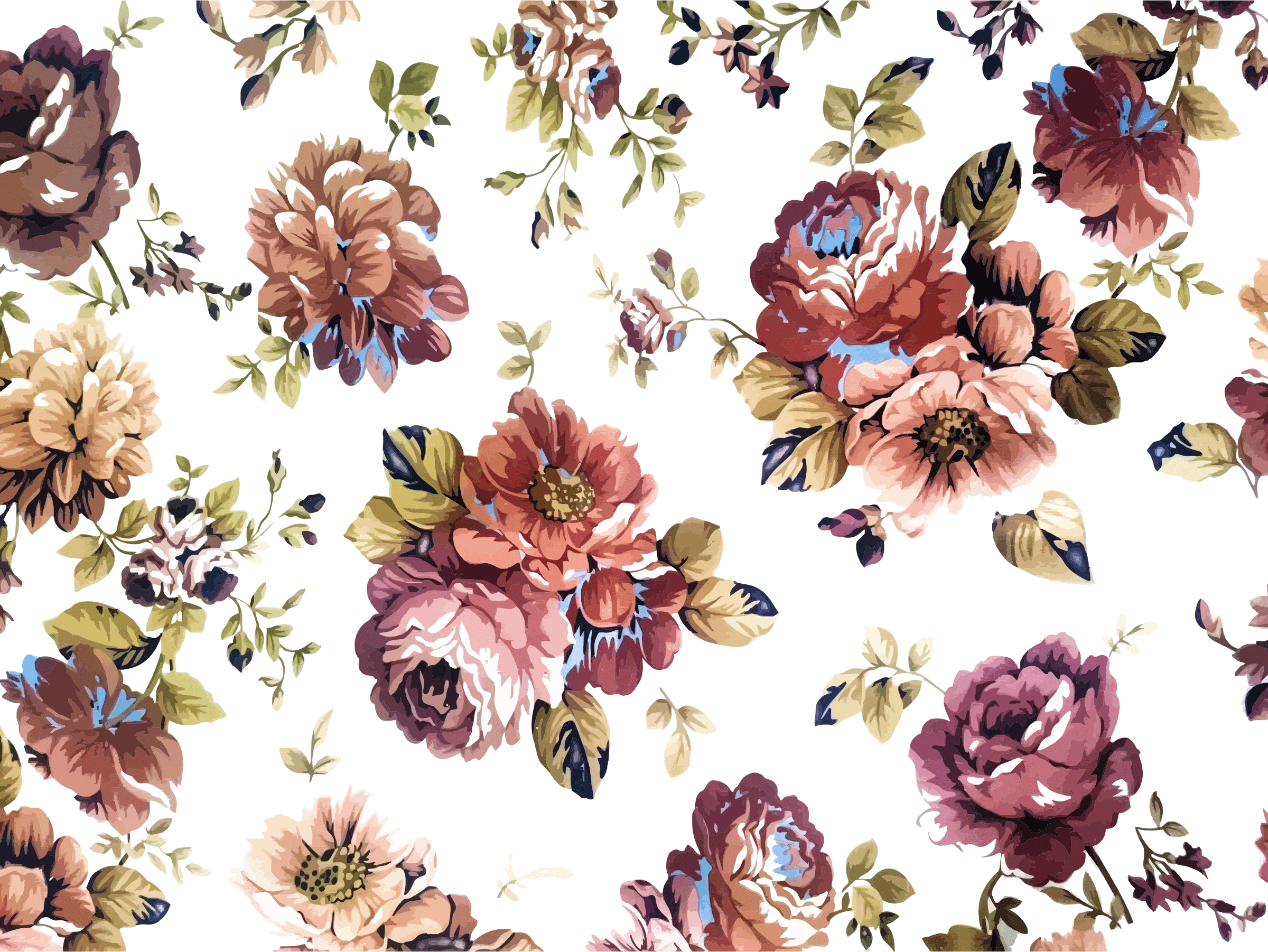 2400x1802 Flower Horizontal Vintage Wallpaper