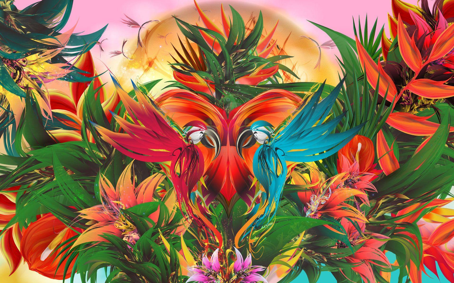 1920x1200 Free download Tropical Paradise Birds Couple wallpaper Tropical Paradise Birds [1920x1200] for your Desktop, Mobile & Tablet. Explore Tropical Parrot Wallpaper. Tropical Parrot Wallpaper, Parrot Wallpaper, Parrot Background