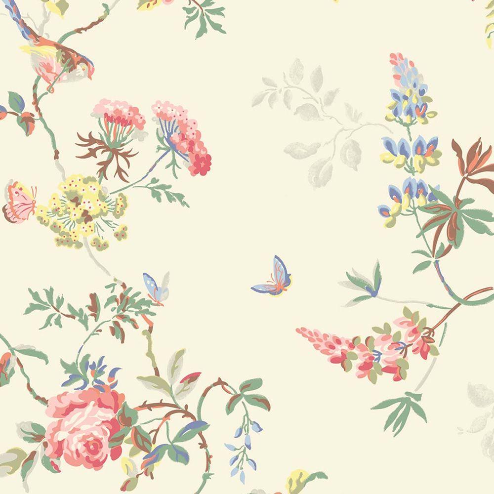1000x1000 Vintage Birds Wallpaper Antique Rose Wallpaper Flower Wallpaper Print Wallpaper & Background Download