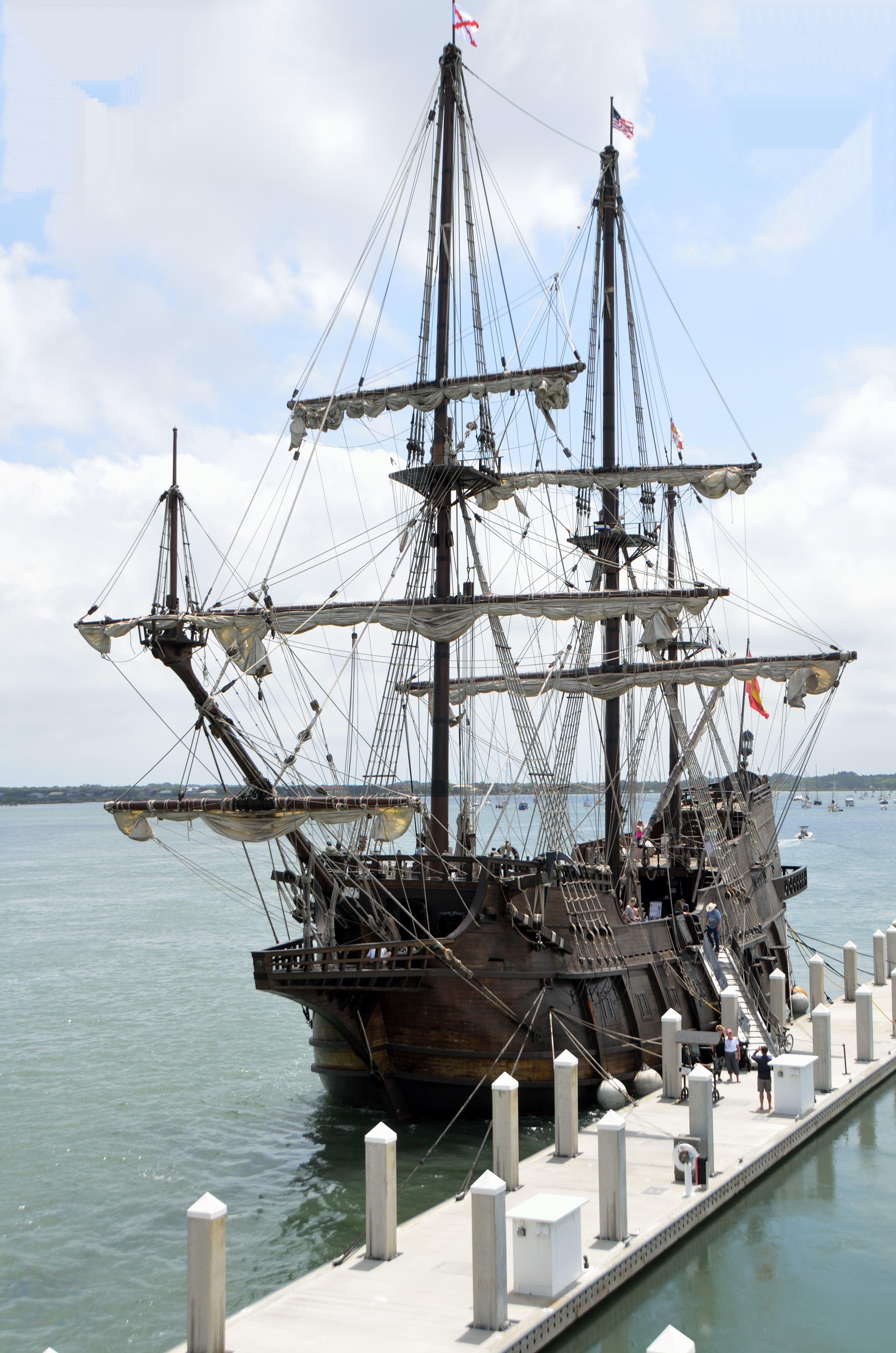 3264x4928 brown wooden galleon ship free image