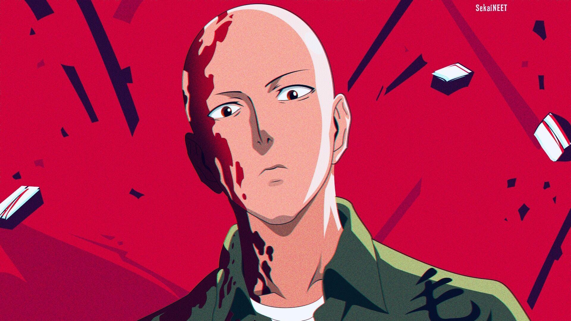 Wallpaper saitama, one-punch man, anime boy, artwork desktop wallpaper, hd  image, picture, background, 676d59