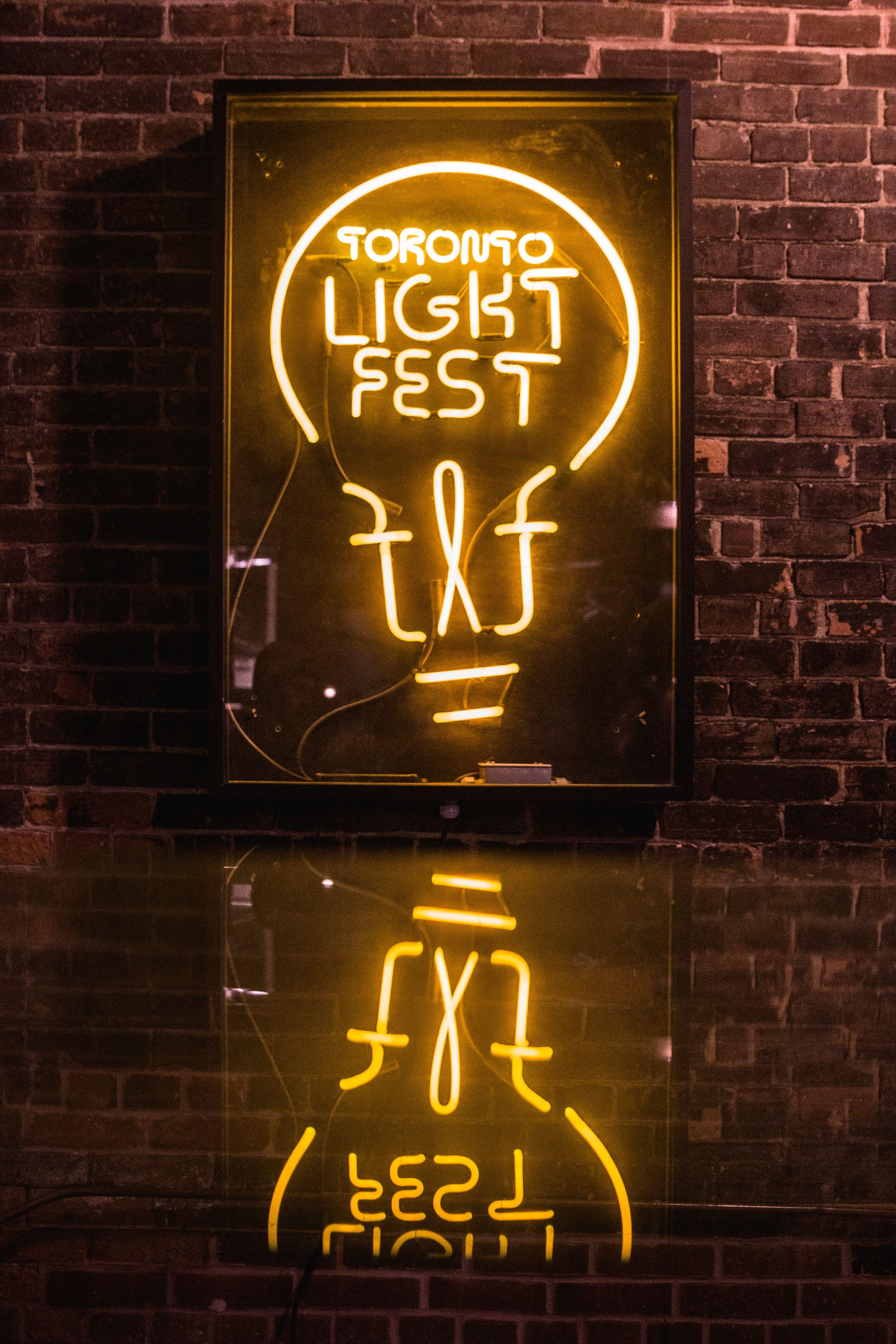 2911x4367 Lighted Neon Sign on the Brick Wall · Free