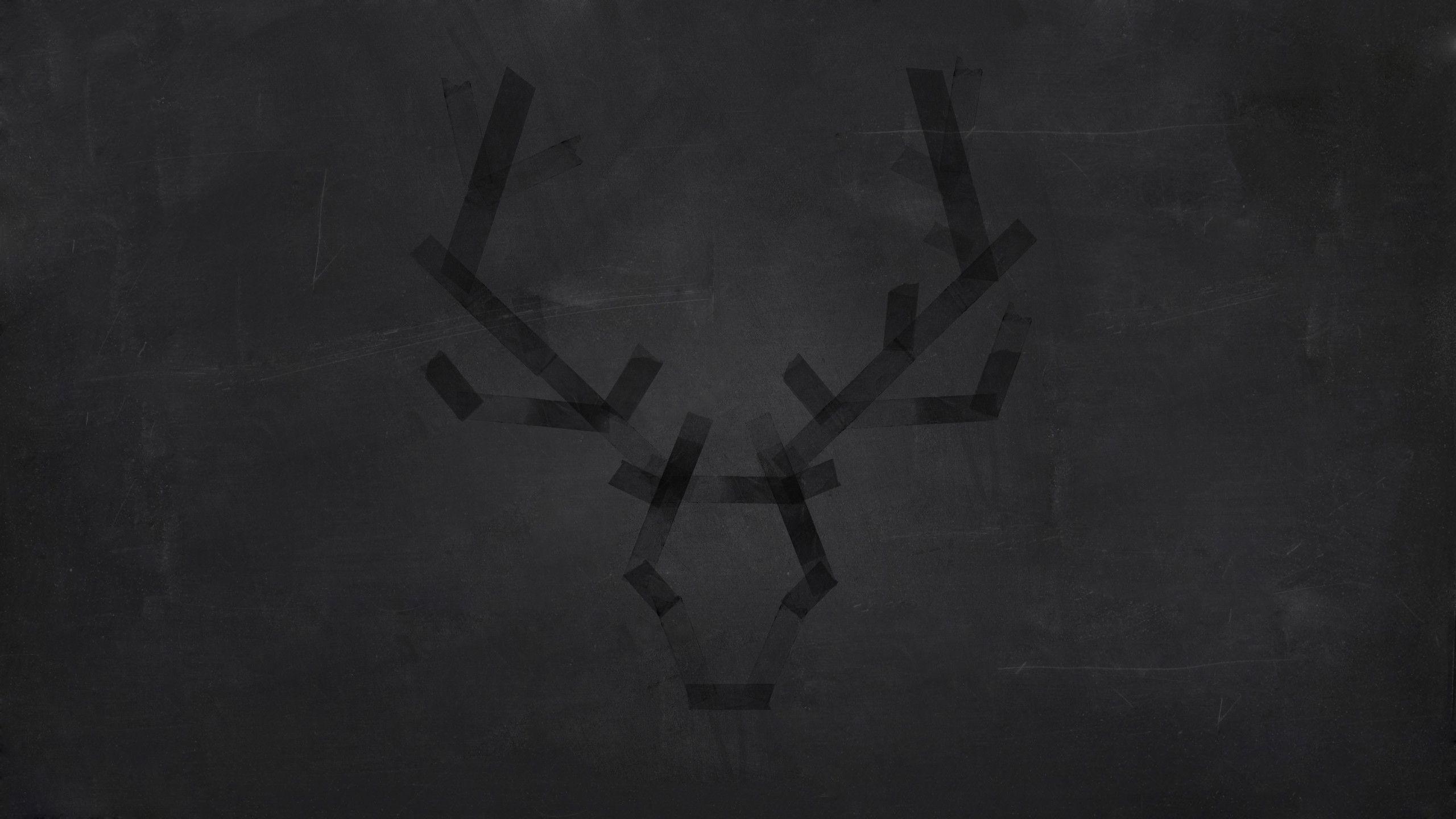 2560x1440 Free Chalkboard Antlers Wallpaper Deco Love