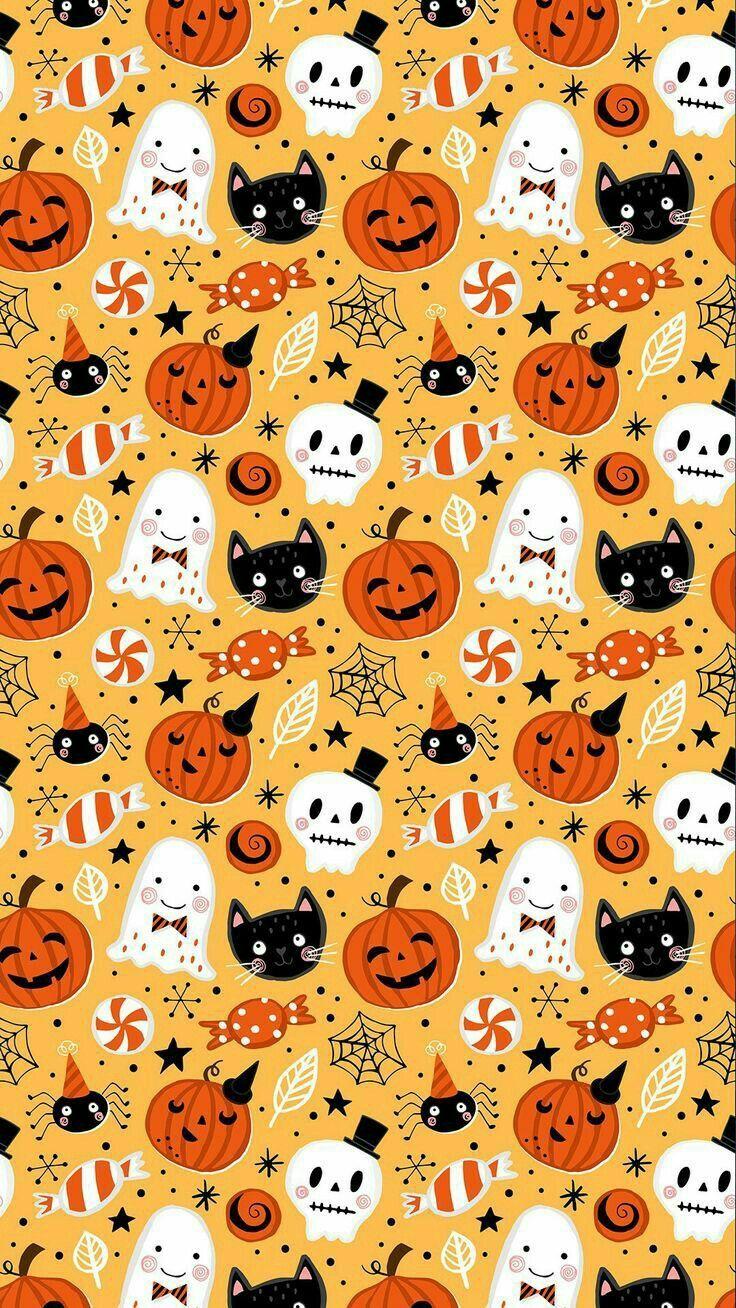 736x1308 Fabric Ideas. Halloween wallpaper cute, Halloween wallpaper background, Cute fall wallpaper