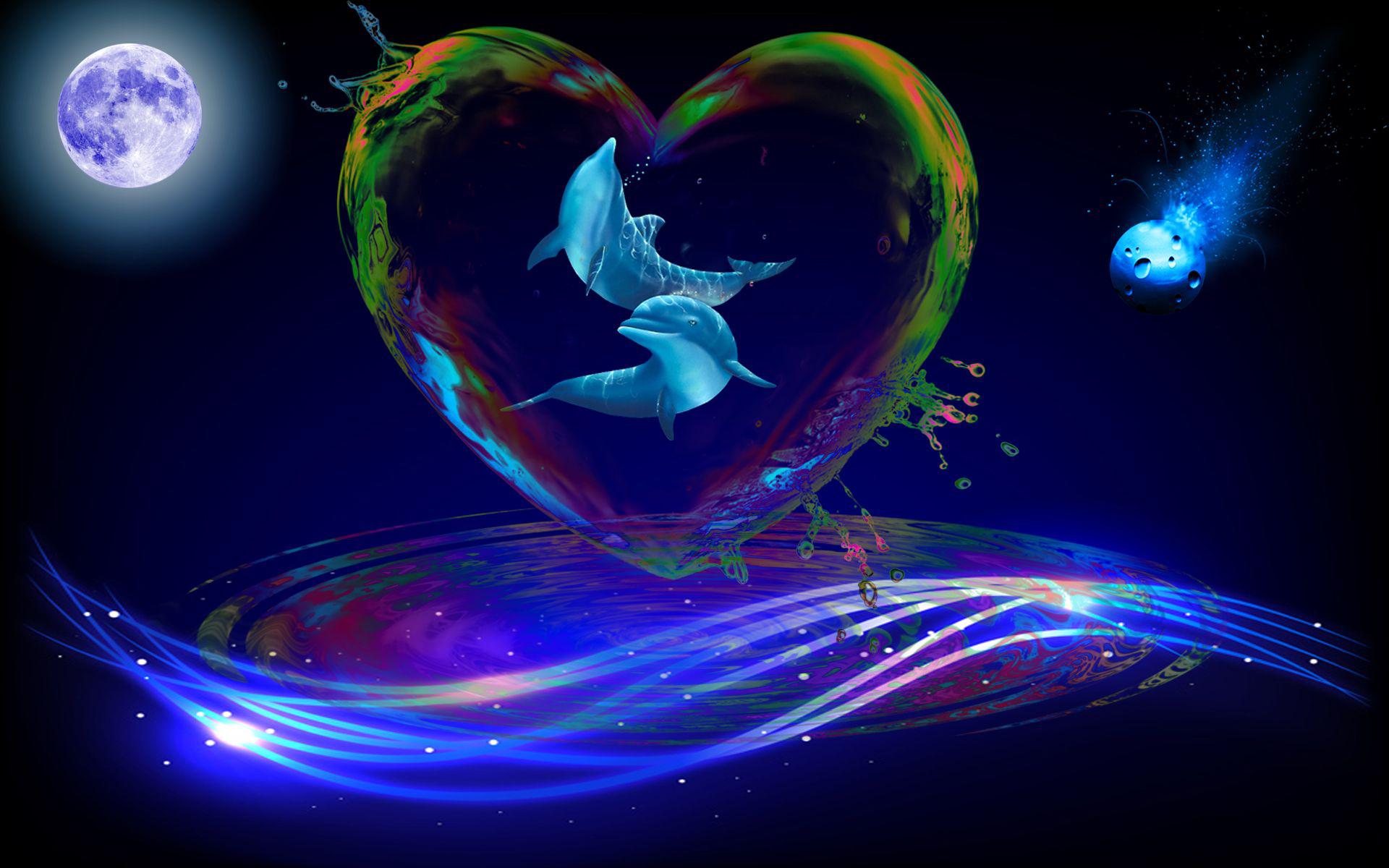 Dolphin Heart Wallpapers - Top Free Dolphin Heart Backgrounds