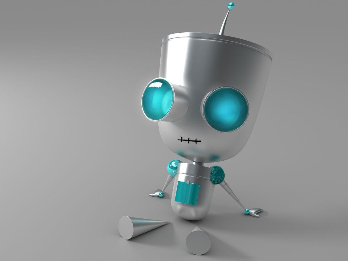 1152x864 Little robot Wallpaper. Robot wallpaper, Invader zim, Robot eyes