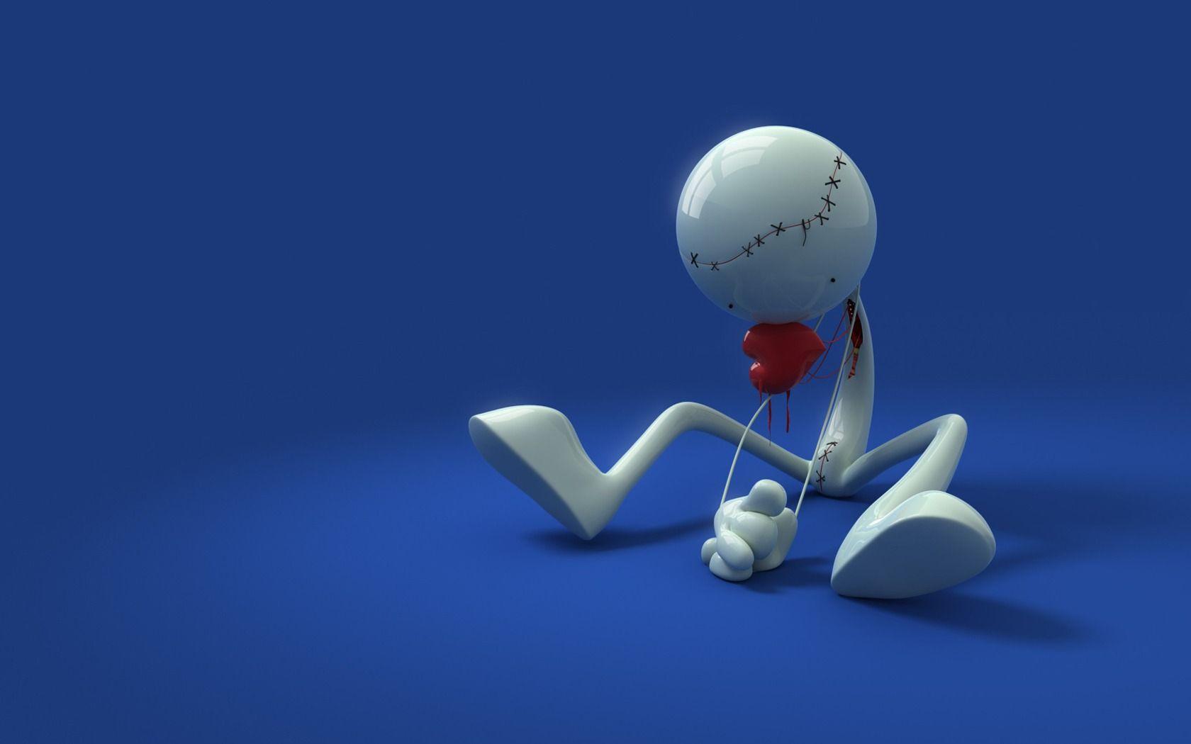 1680x1050 Broken Heart Wallpaper Abstract 3D Wallpaper in jpg format for free download