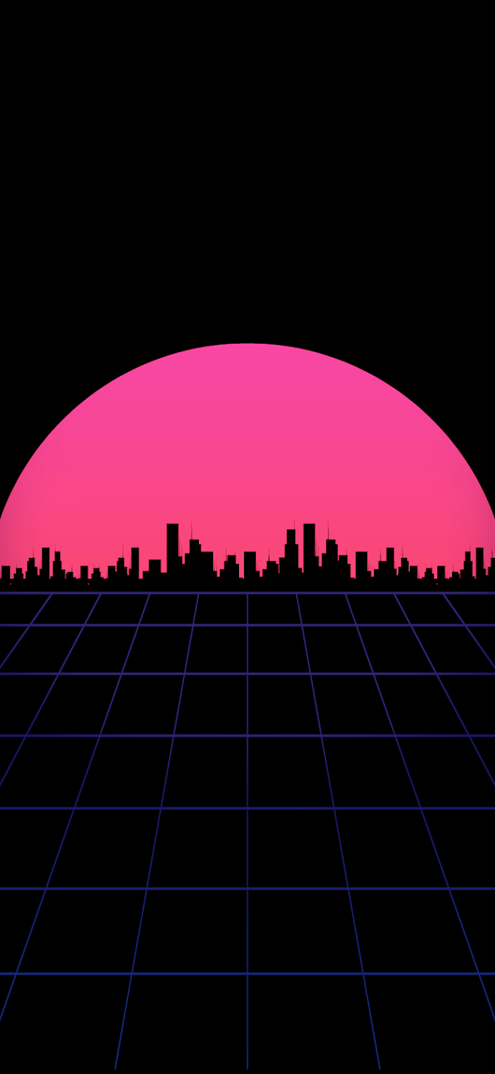 704x1525 Amoled retro wave wallpaper
