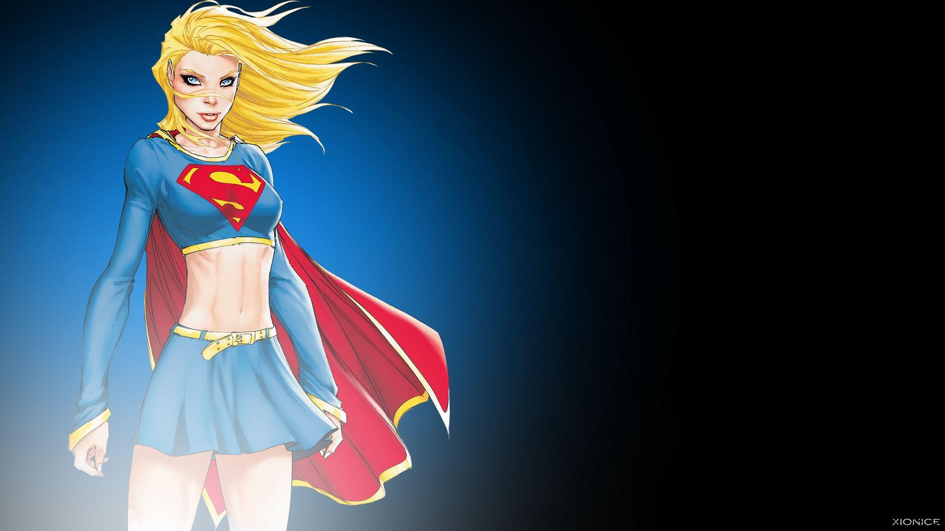 1920x1080 DC Comics, costume, superheroes, illustrations, Supergirl, drawings, comic girls wallpaper