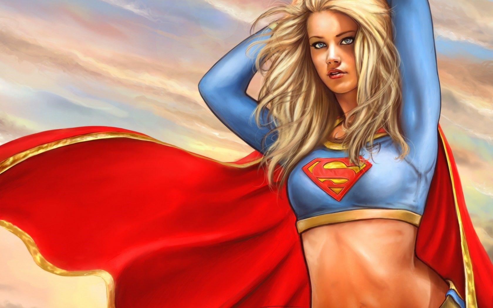 1680x1050 women, DC, Supergirl, artwork wallpaper
