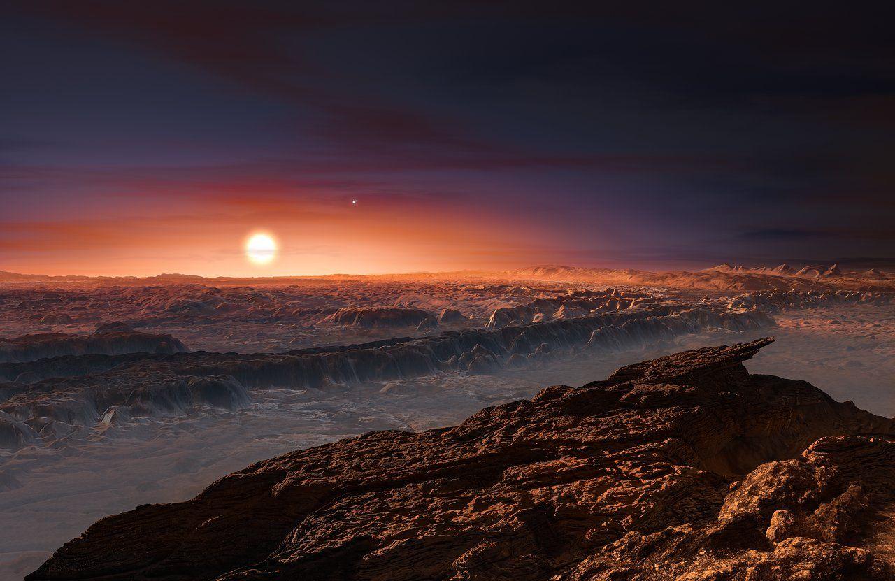1280x831 Artist's impression of the planet orbiting Proxima Centauri. ESO United States