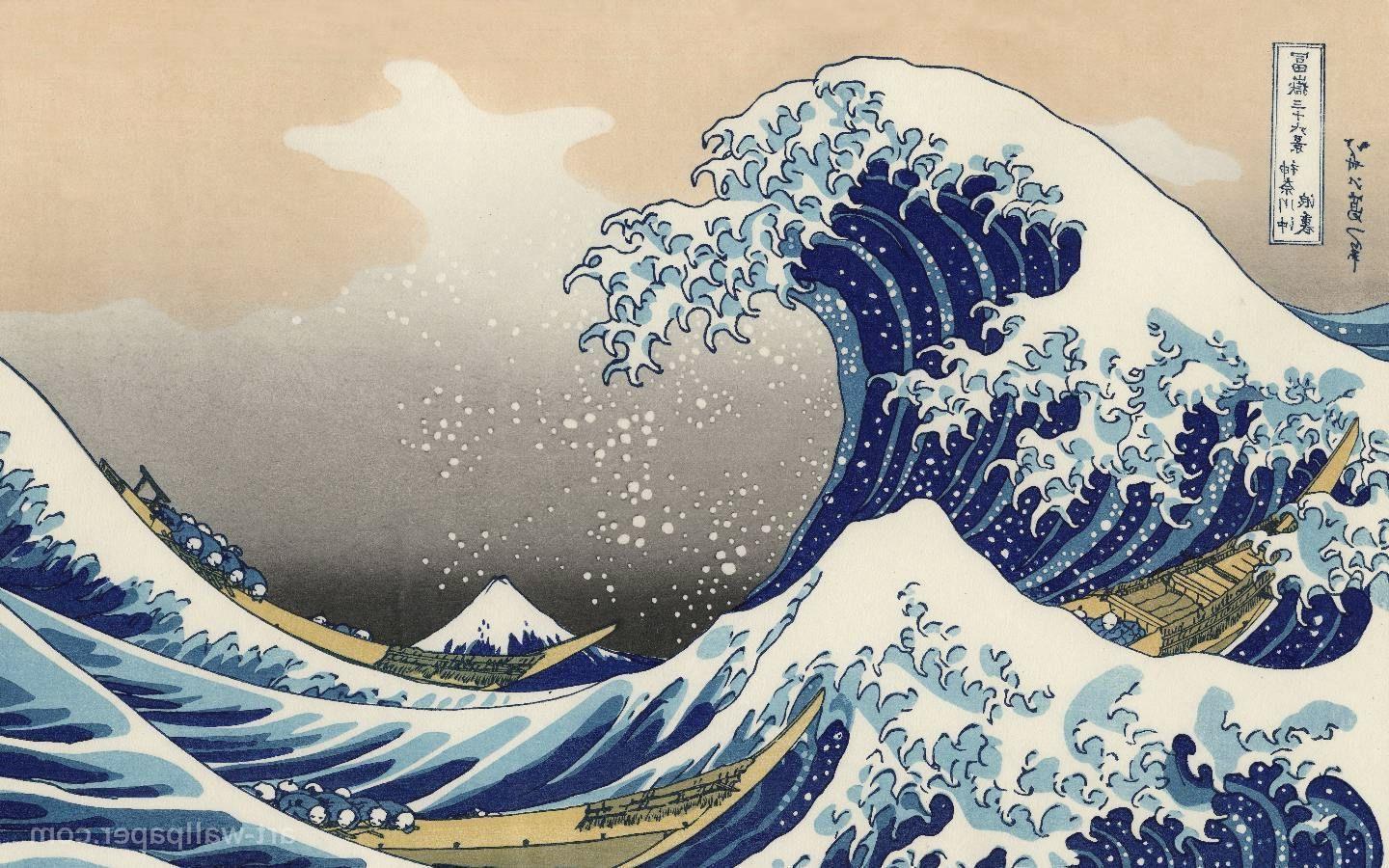 The Wave Japanese Painting Wallpapers - Top Free The Wave Japanese