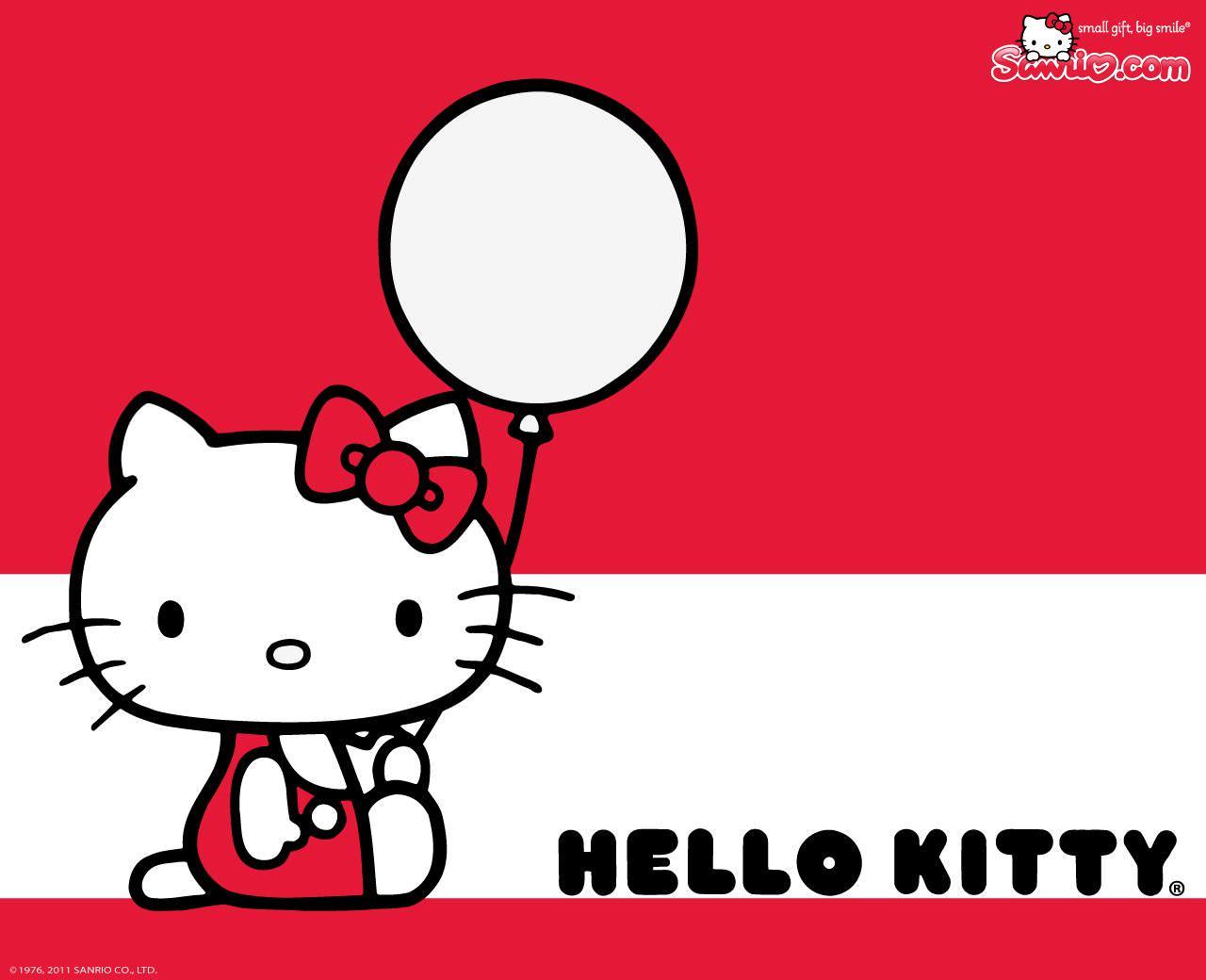 Hello Kitty Red wallpaper in 1024x768 resolution