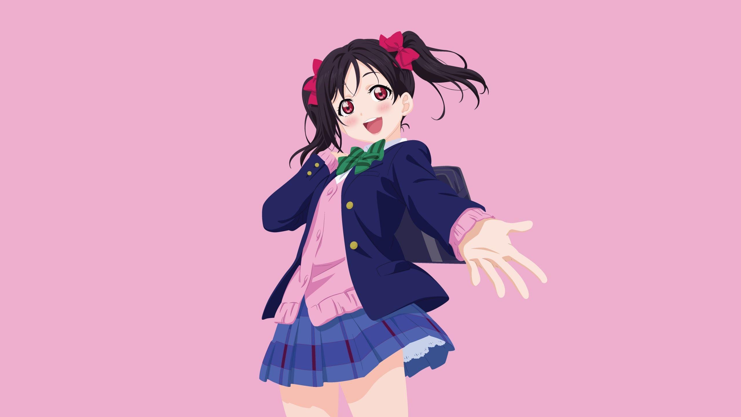 2560x1440 Download 2560x1440 wallpaper red eyes, cute, nico yazawa, love live!, art, dual wide, widescreen 16: widescreen, 2560x1440 HD image, background, 23828