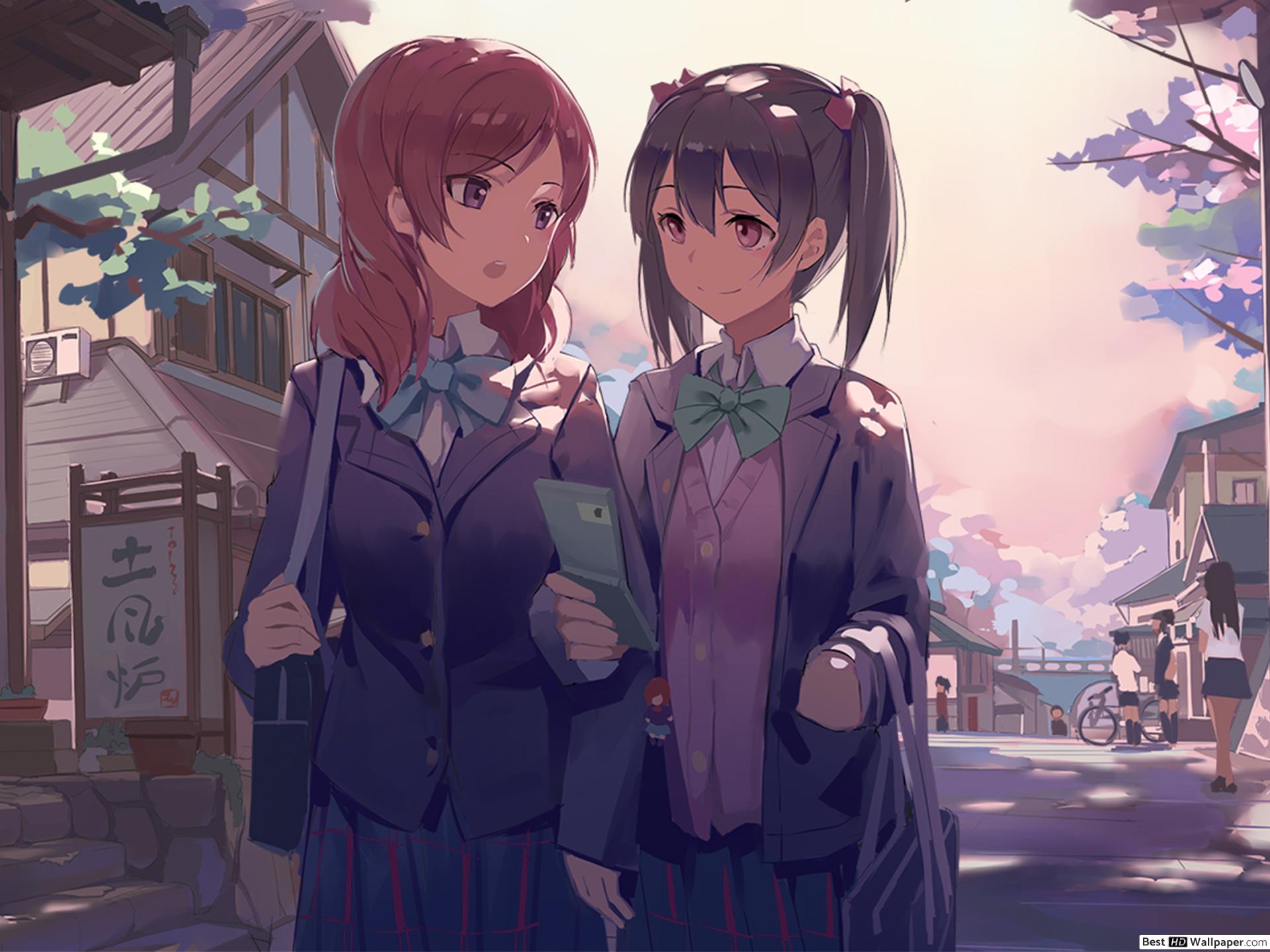 1920x1440 Descargar fondo de pantalla Nico Yazawa y Maki Nishikino de Love Live! HD