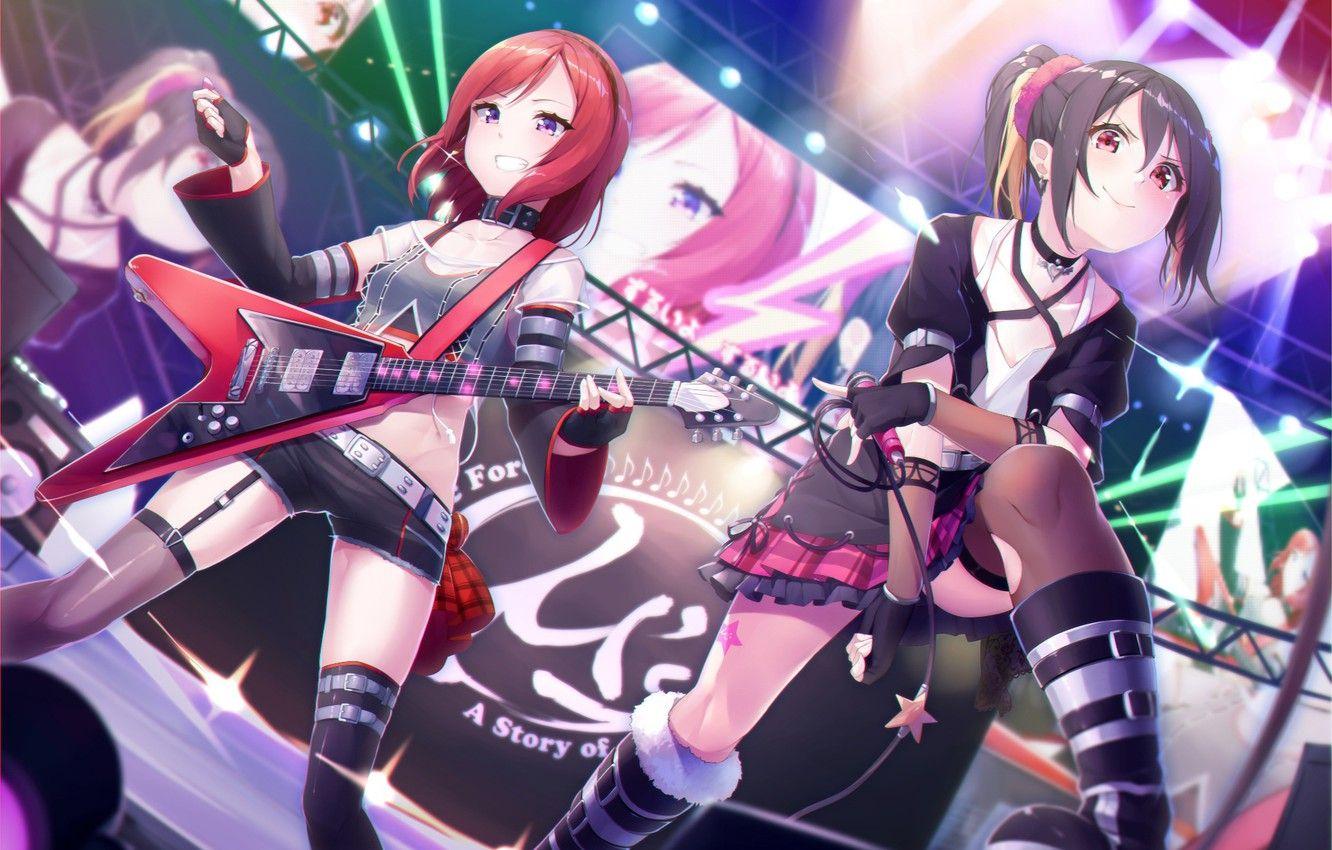 1332x850 Wallpaper girls, anime, art, yazawa nico, nishikino maki, love live image for desktop, section прочее