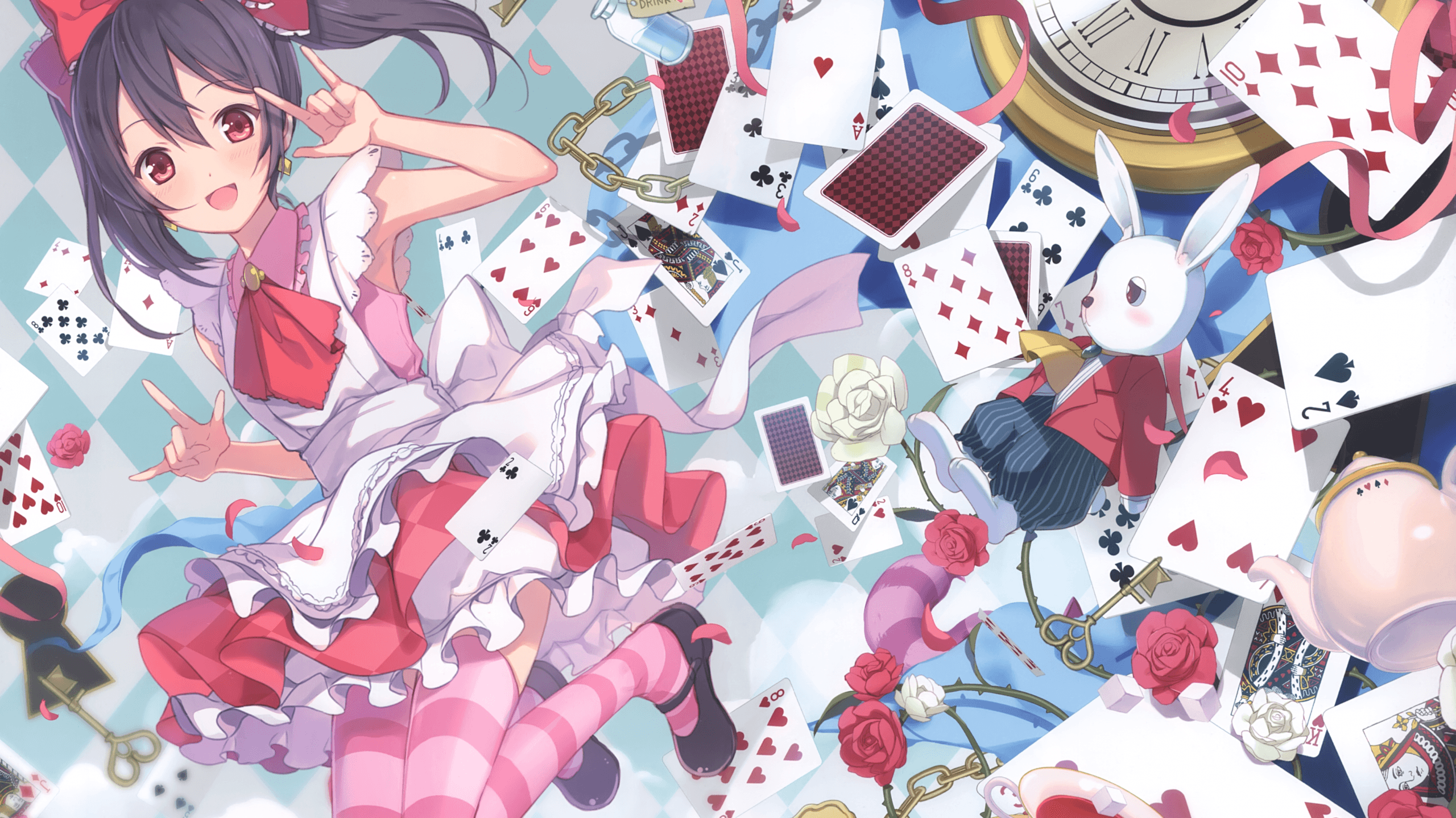 2560x1440 Download 2560x1440 Yazawa Nico, Love Live, Alice In Wonderland, Dress, Cute, Ribbon Wallpaper for iMac 27 inch