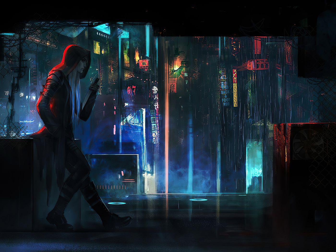 1400x1050 Cyberpunk Dagger Girl 1400x1050 Resolution Wallpaper, HD Fantasy 4K Wallpaper, Image, Photo and Background