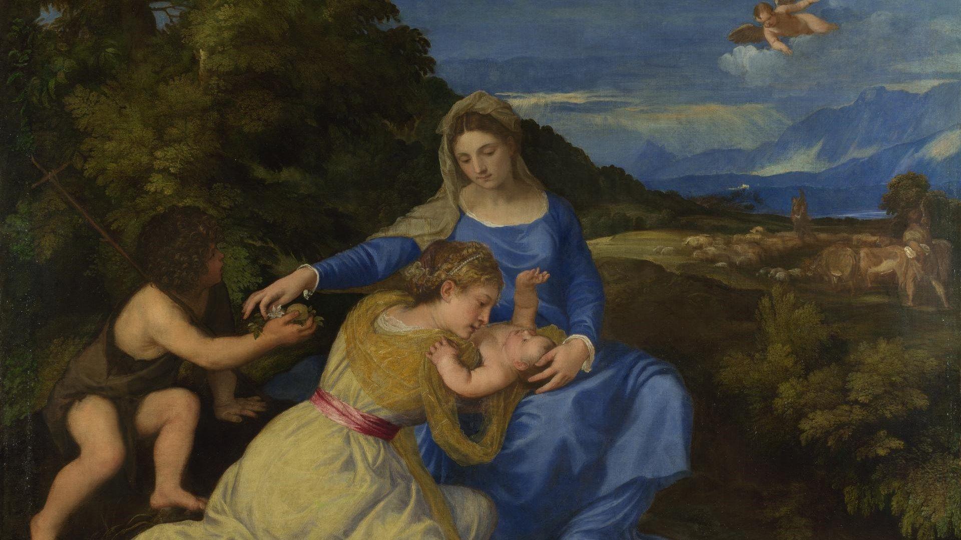 1920x1080 Titian. The Aldobrandini Madonna. NG635. National Gallery, London
