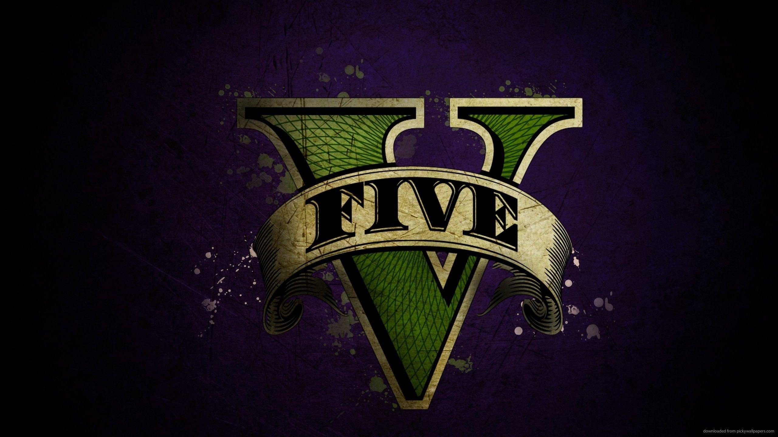 2560x1440 GTA V Logo Wallpaper