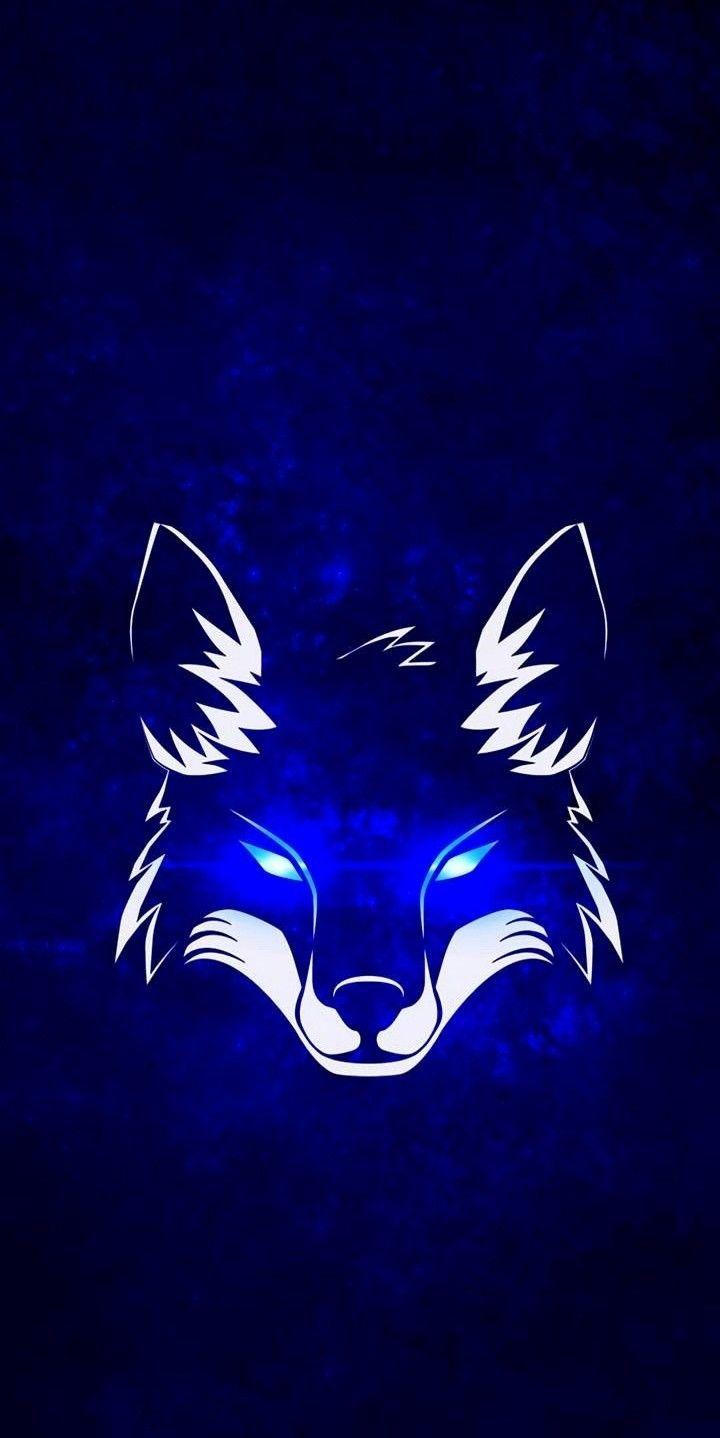 720x1438 Neon Wolf Logo