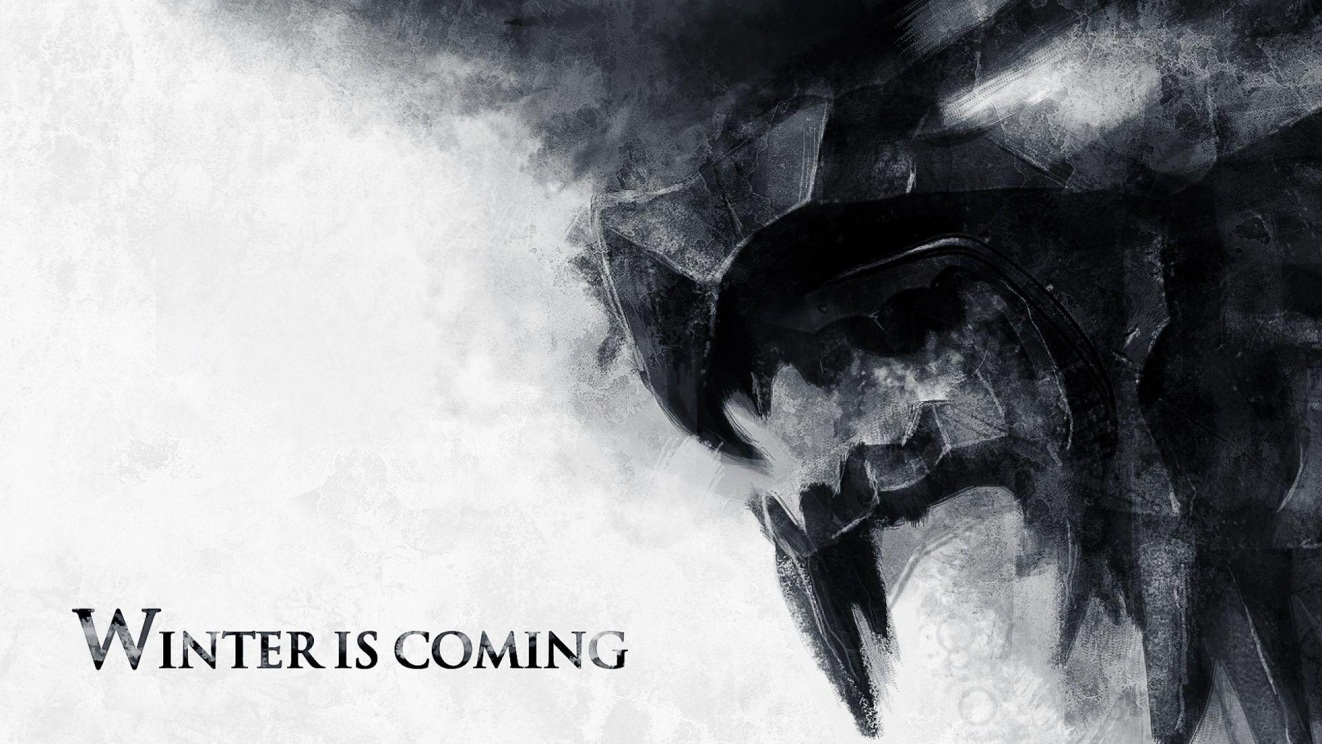 1920x1080 Download 1920x1080 HD Wallpaper game of thrones inscription haze wolf logo black and white, Desktop Background HD