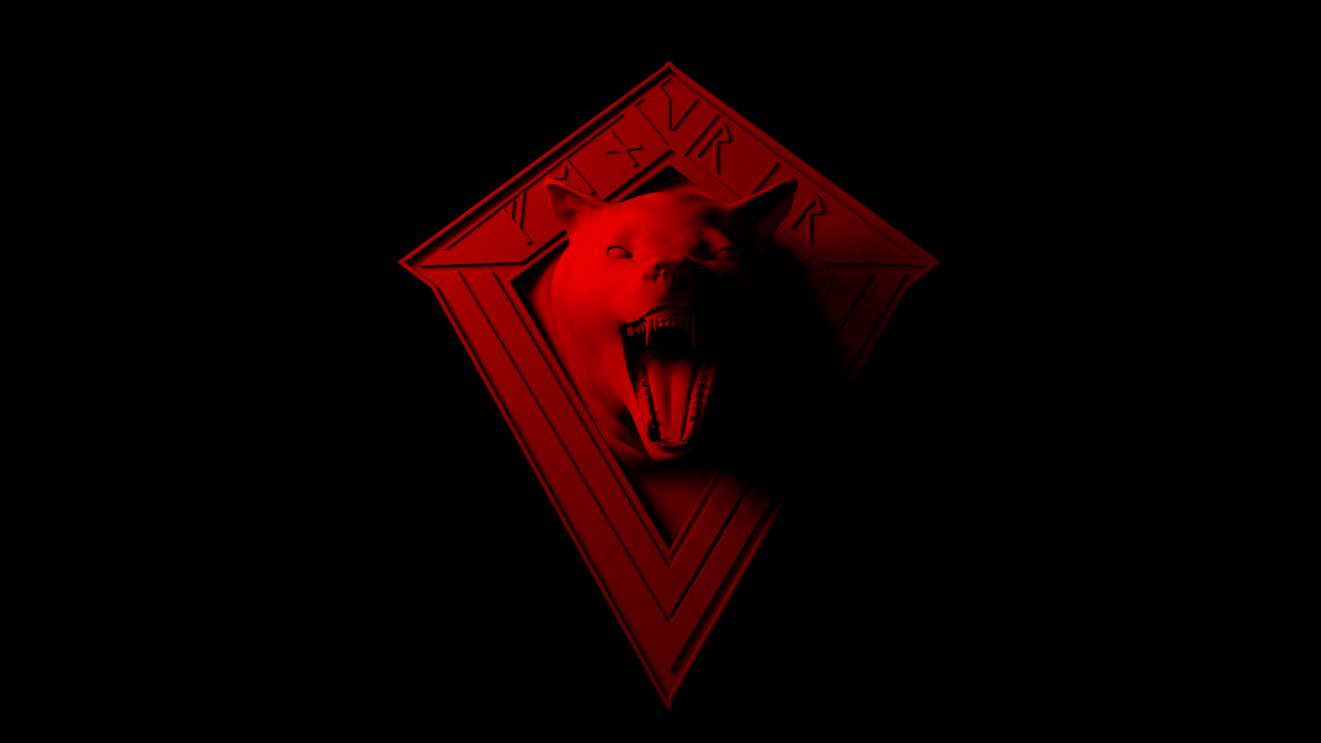 1920x1080 3D design, Fenrir, wolf, logox1080 Wallpaper