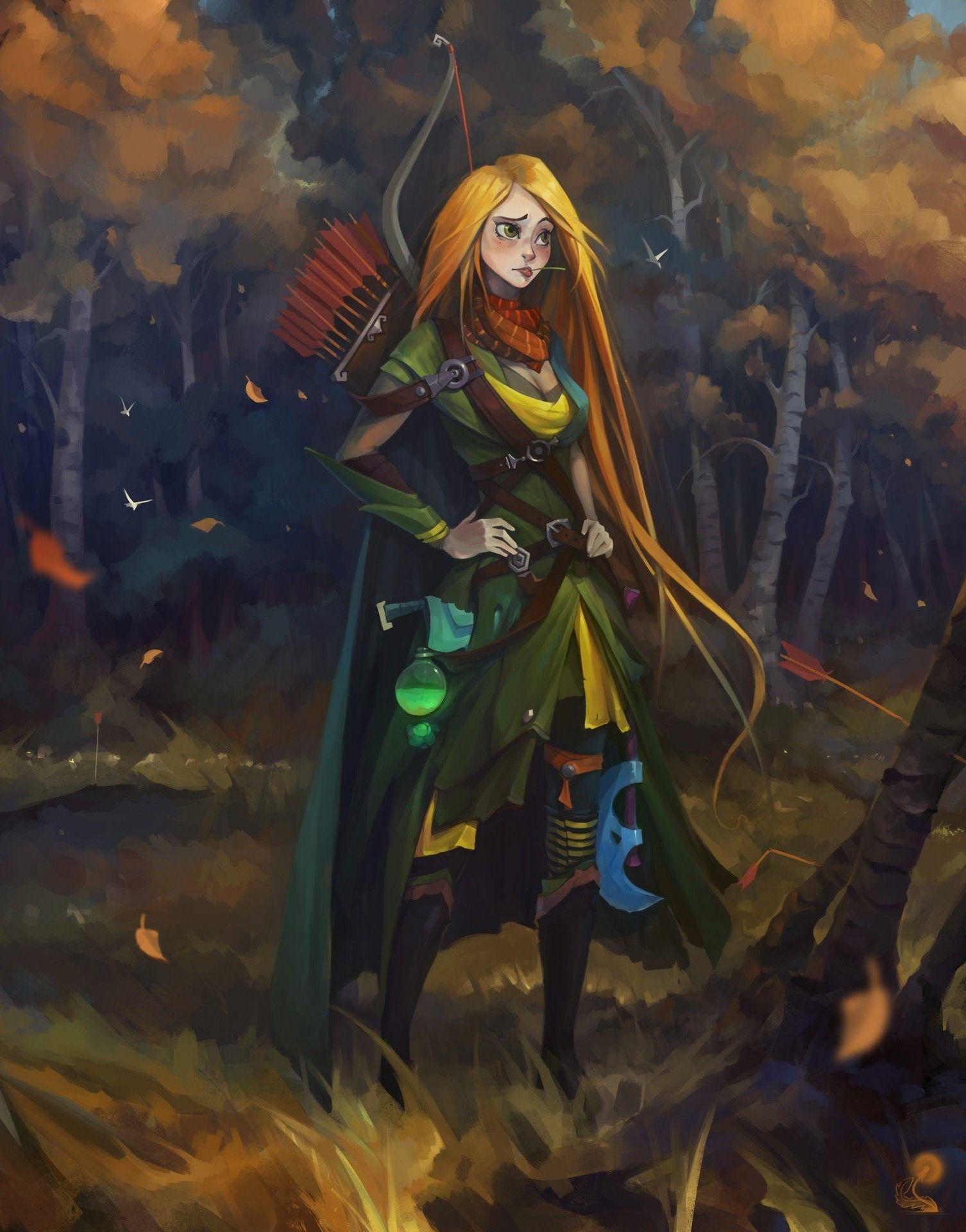 1506x1920 windrunner dota 2 archers dota windranger fantasy art wallpaper