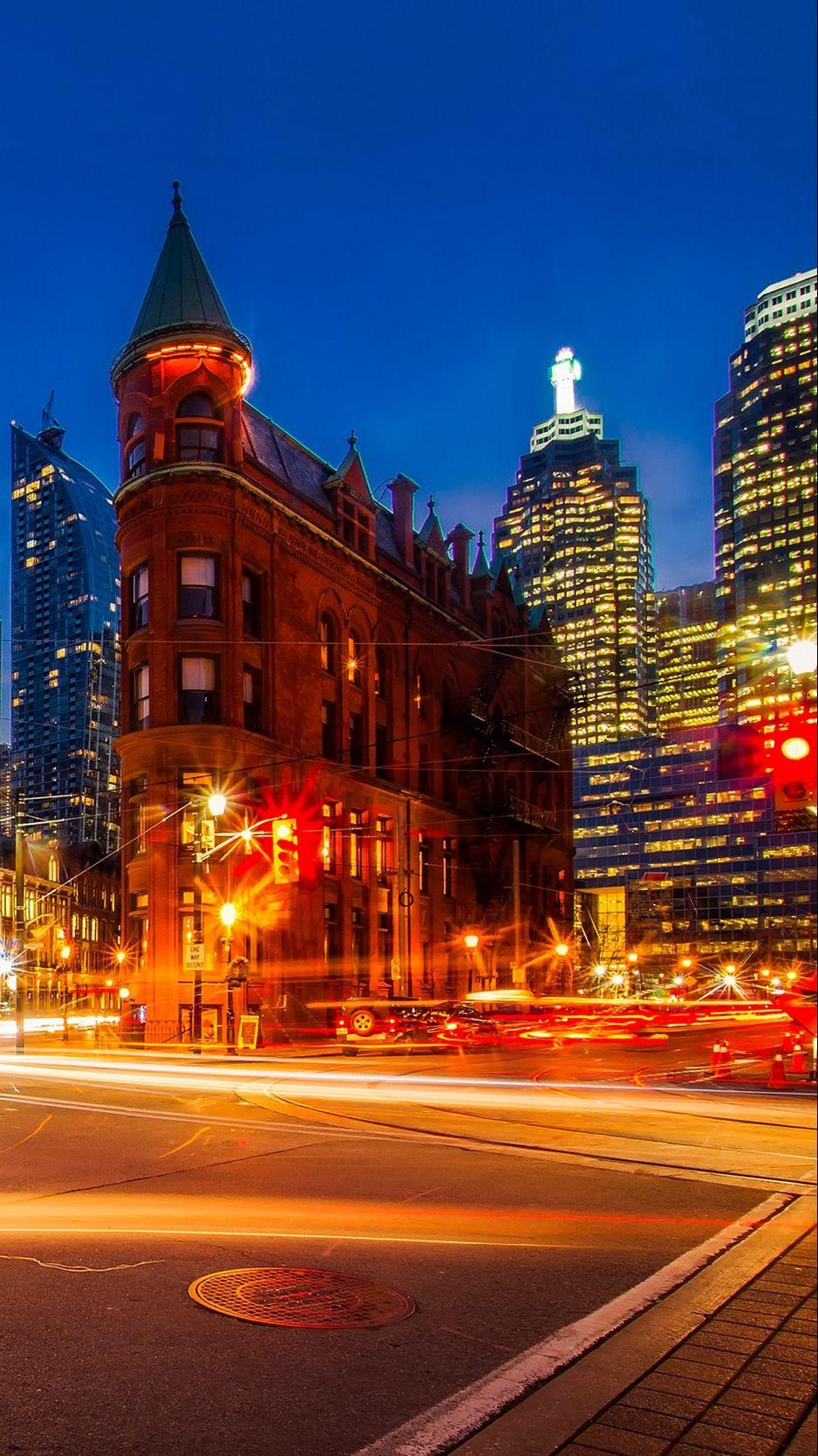 938x1668 Download wallpaper 938x1668 toronto, architecture, night city iphone