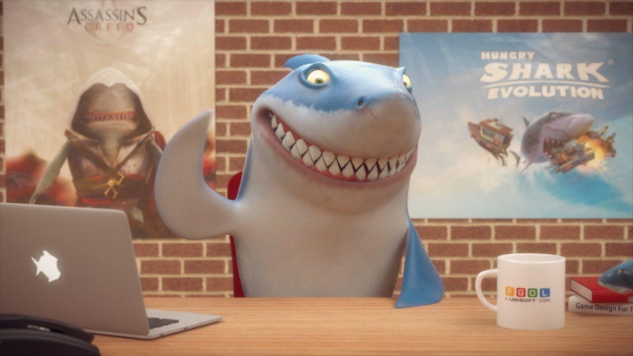 1280x720 Hungry Shark Shorts Shark World Funny Wallpaper & Background Download