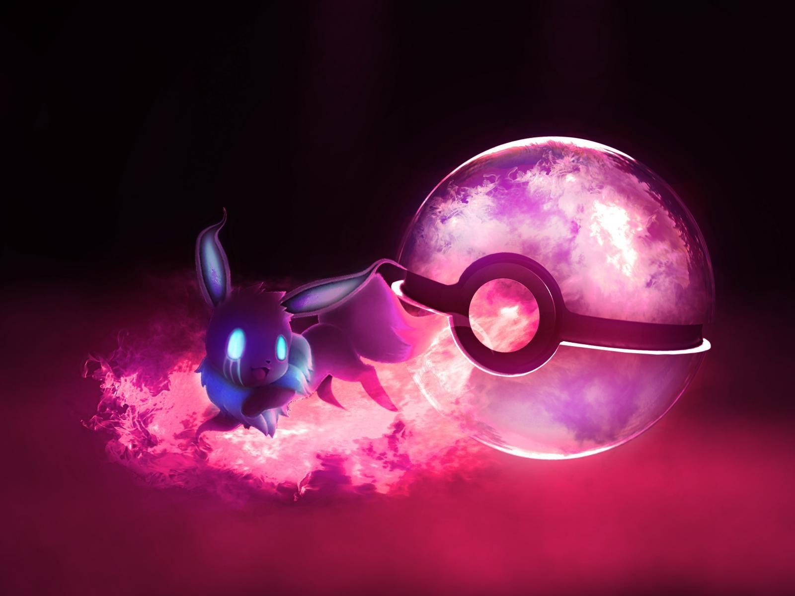 1600x1200 Eevee Pokeball Wallpaper
