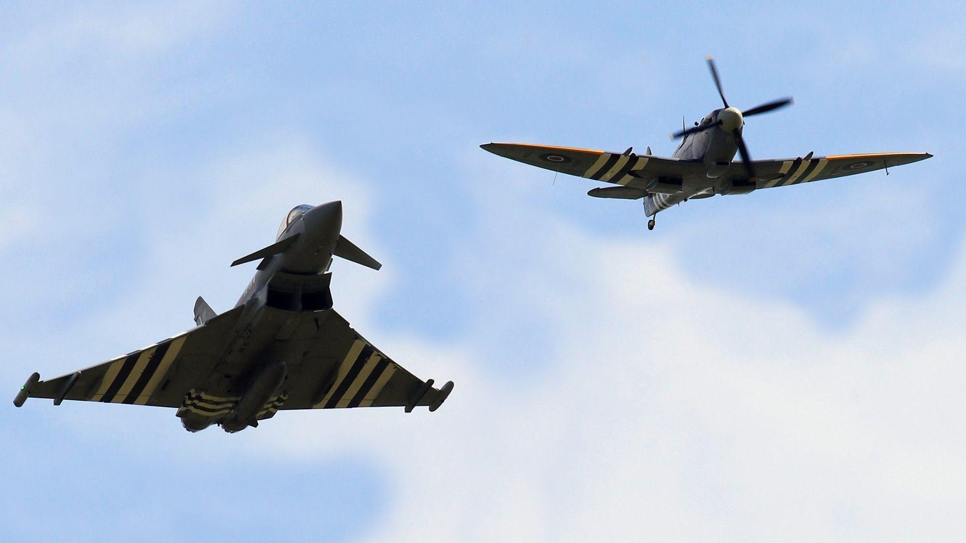 1920x1080 military, Military Aircraft, Jet Fighter, Supermarine Spitfire, Royal Airforce, D Day, Eurofighter Typhoon Wallpaper HD / Desktop and Mobile Background