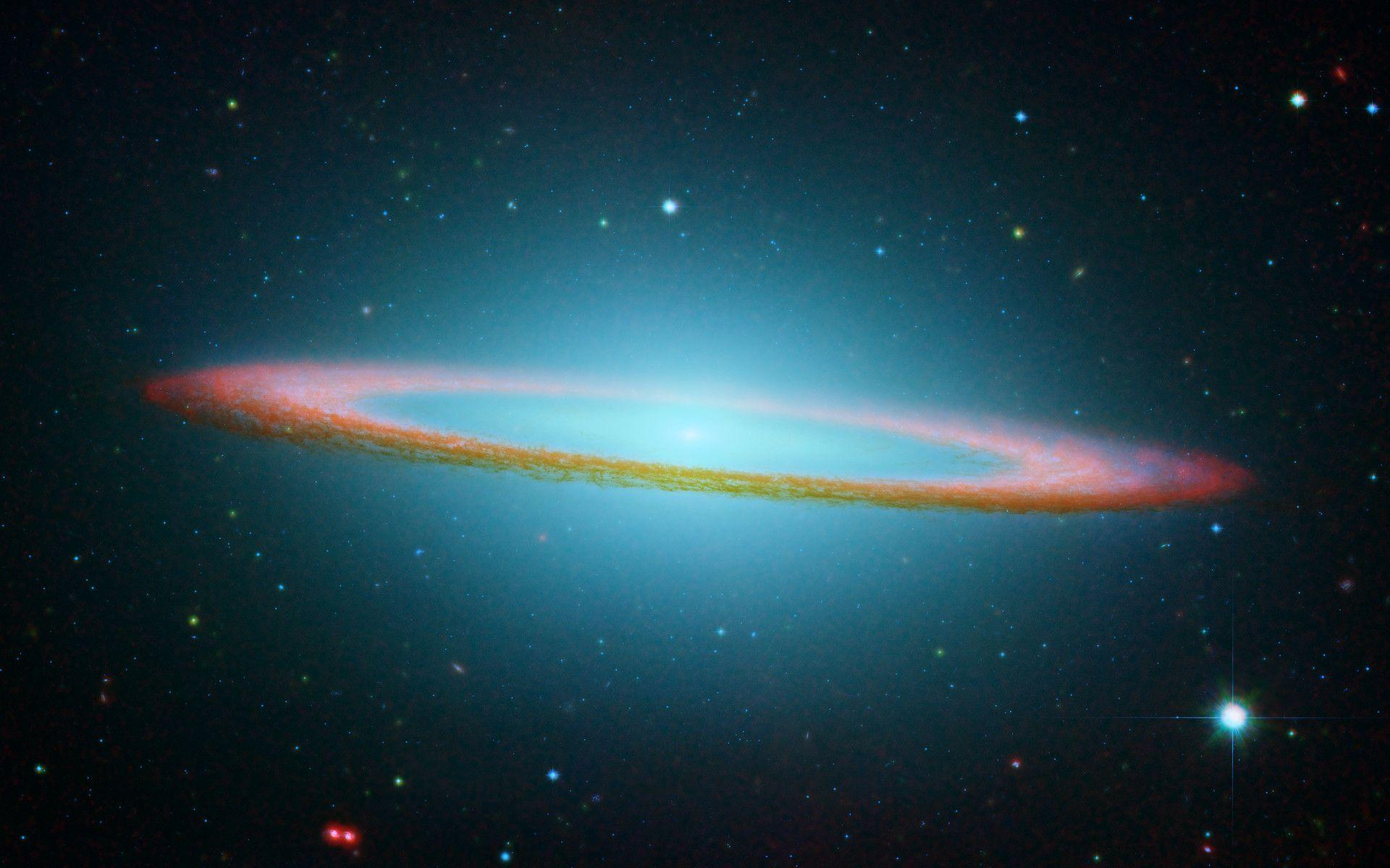 1920x1200 The Sombrero Galaxy In Infrared Light