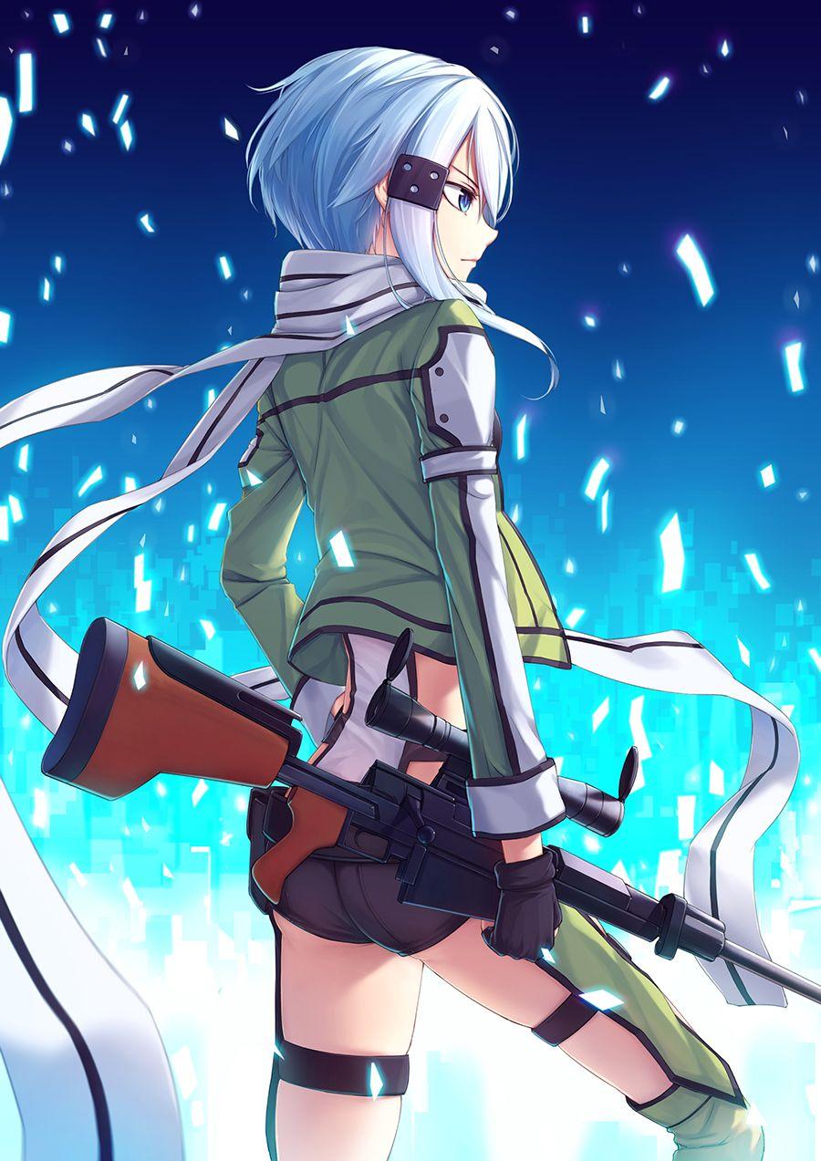 900x1273 Sinon (GGO) Shino Wallpaper Anime Image Board
