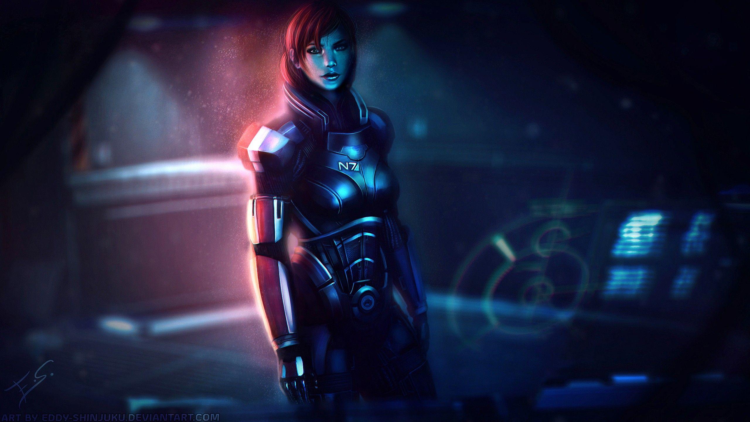 2560x1440 Mass Effect, N Mass Effect Lady In Red wallpaper