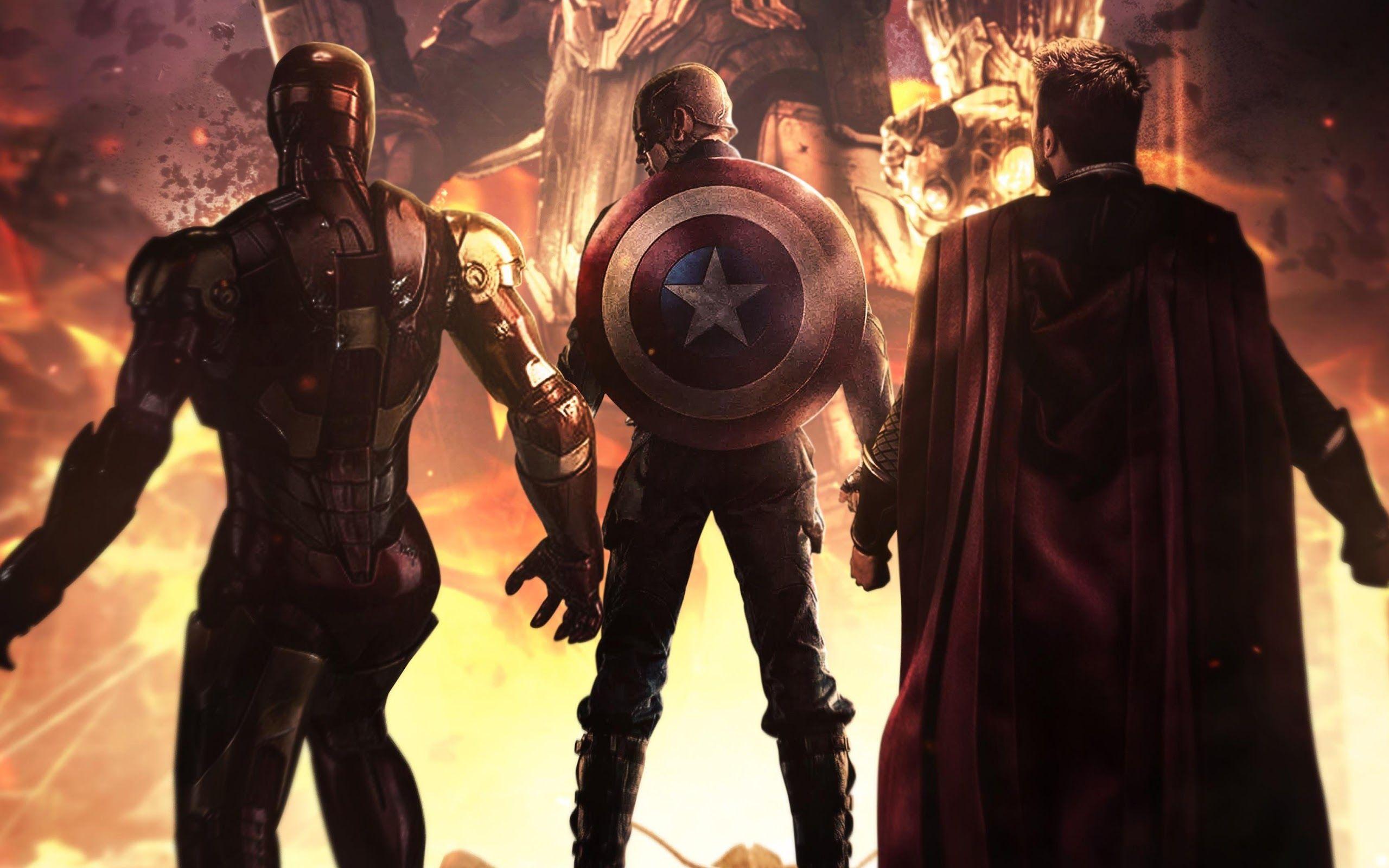 2560x1600 Avengers: Endgame Iron Man Captain America Thor 4K Wallpaper