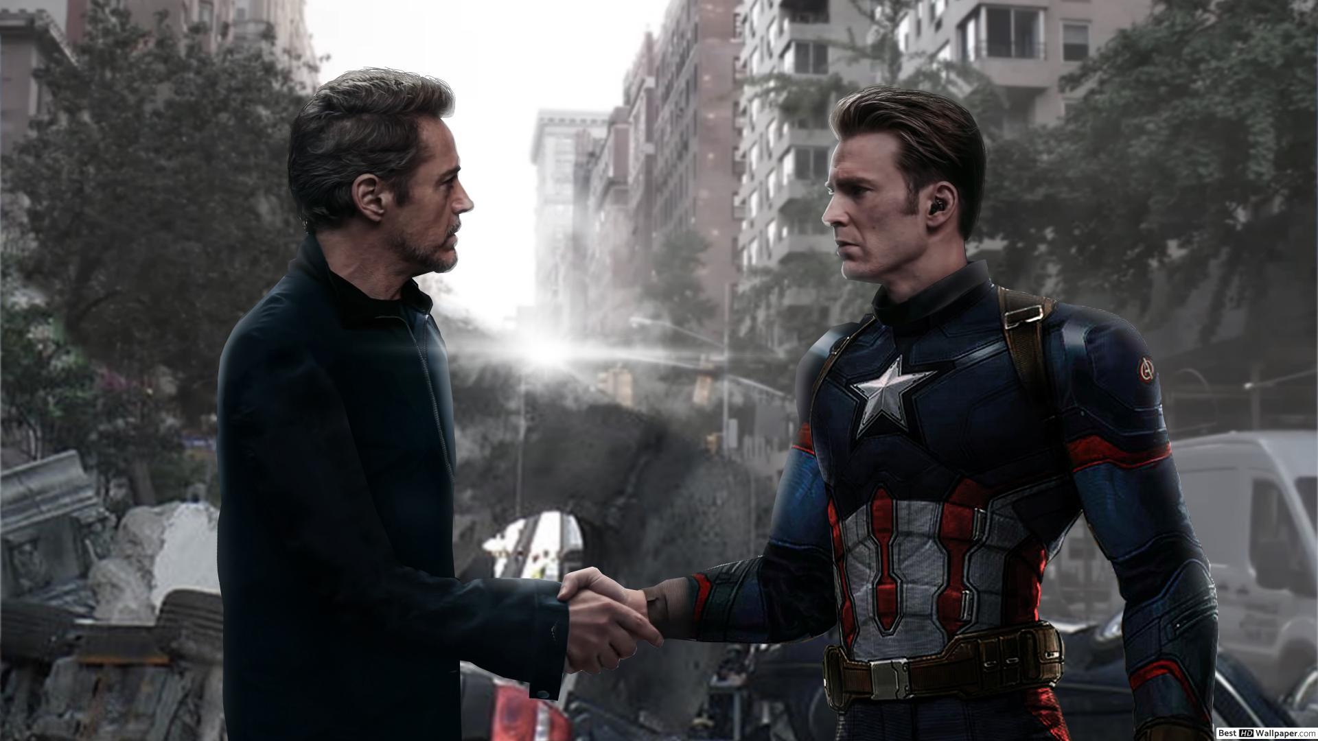 1920x1080 Iron Man And Captain America Endgame