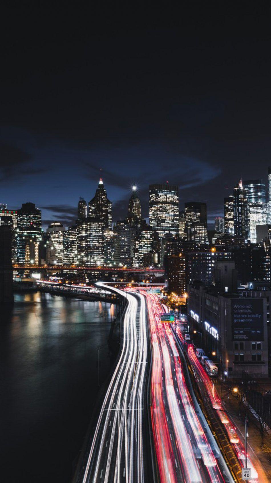 950x1689 City Night Wallpaper Free HD Wallpaper