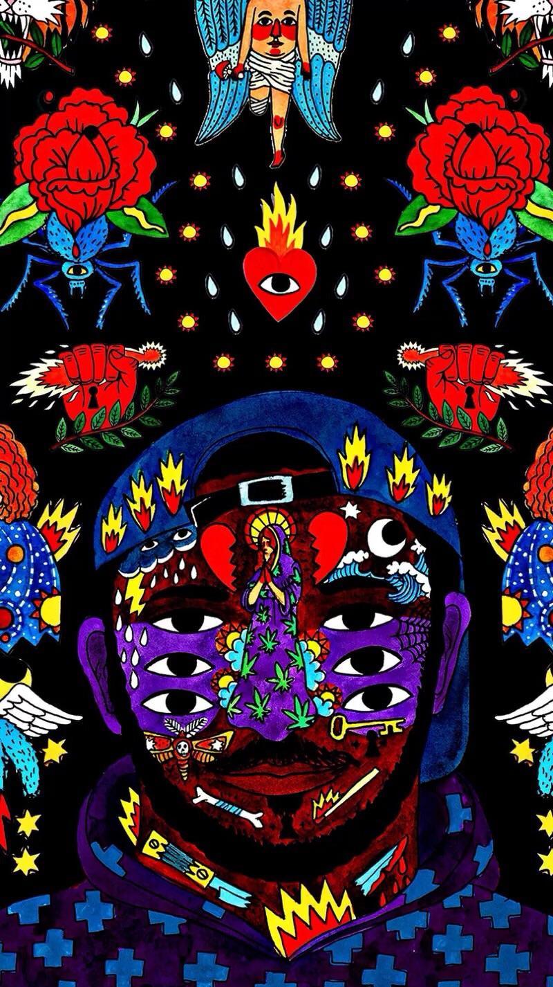 800x1426 My favorite wallpaper, taking Kaytranada's 99.9% album cover for an iPhone wallpaper