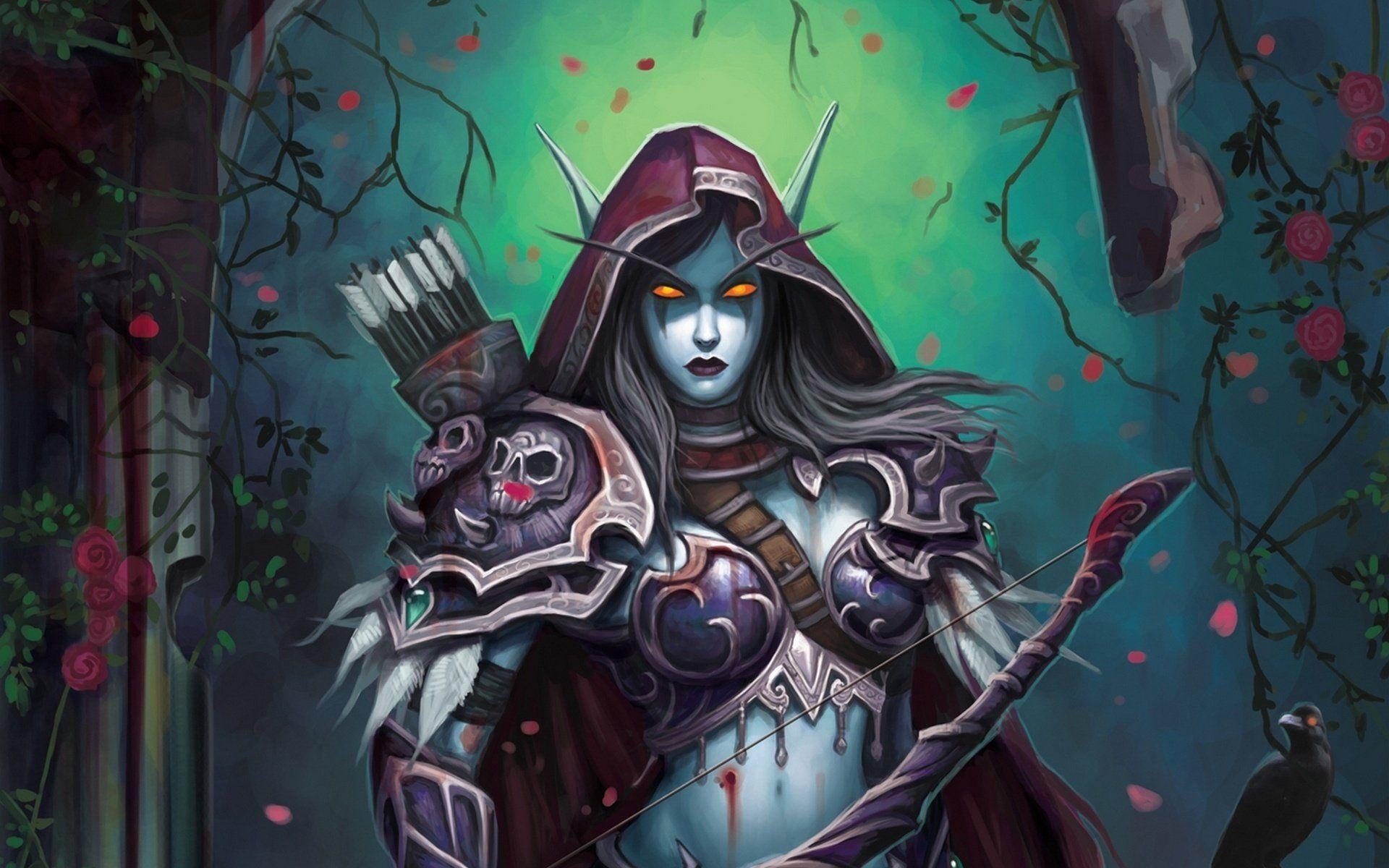 1920x1200 elf Wow lady Sylvanas Windrunner fantasy world of Warcraft HD wallpaper