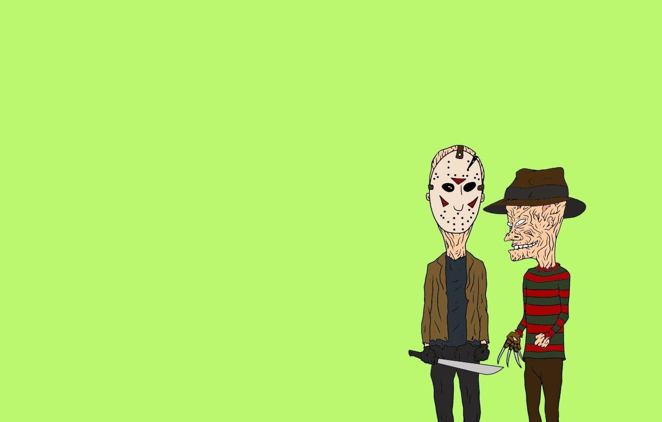 1332x850 Wallpaper Minimalism, Jason Voorhees, The Trick, Freddy Krueger, Machete, Freddy Krueger, Beavis And Butt Head, Beavis And Butthead, Friday The 13th, A Nightmare On Elm Street, Jason Voorhees Image For Desktop, Section минимализм