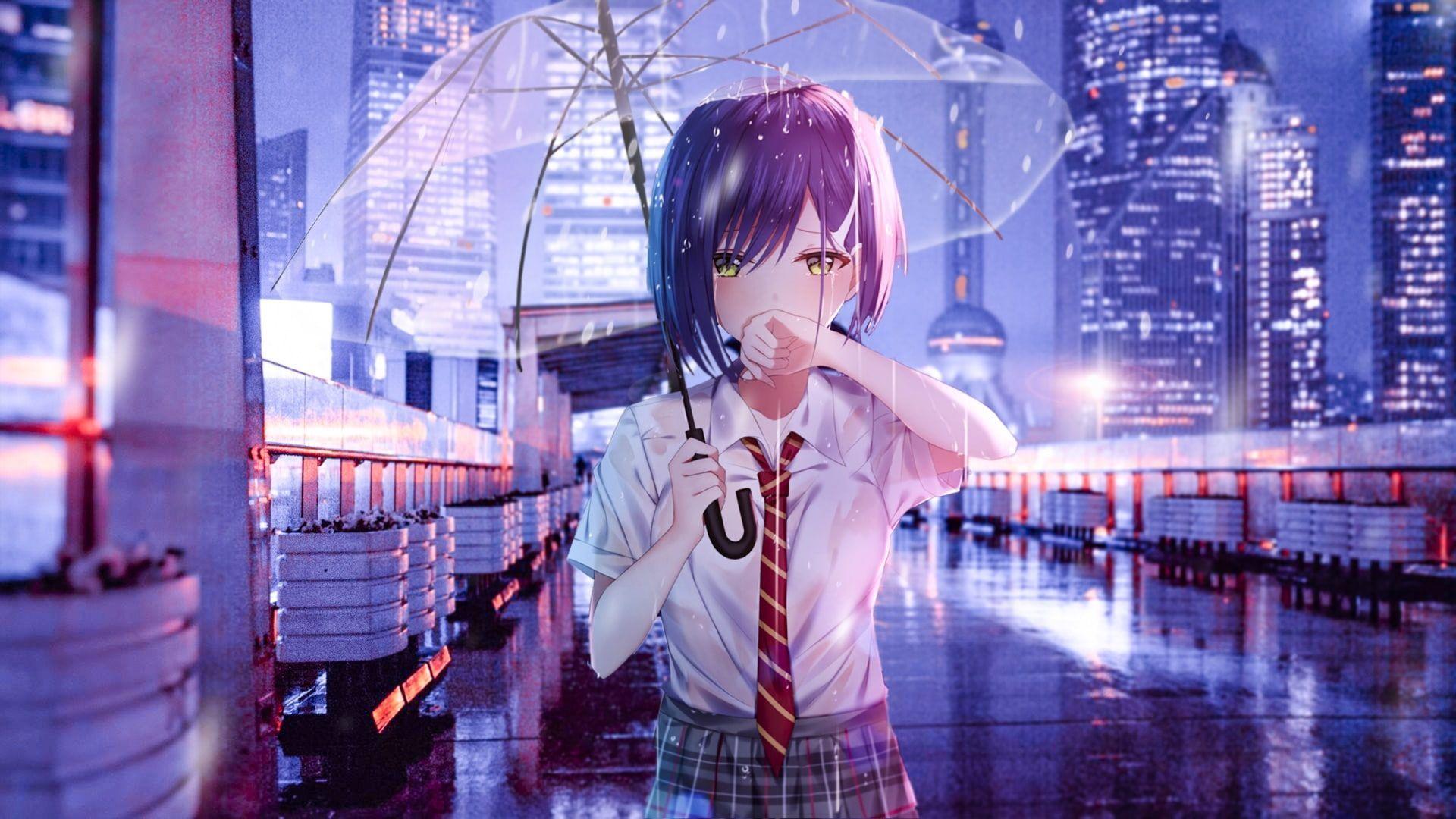 Anime Girl Cry Wallpaper gambar ke 4