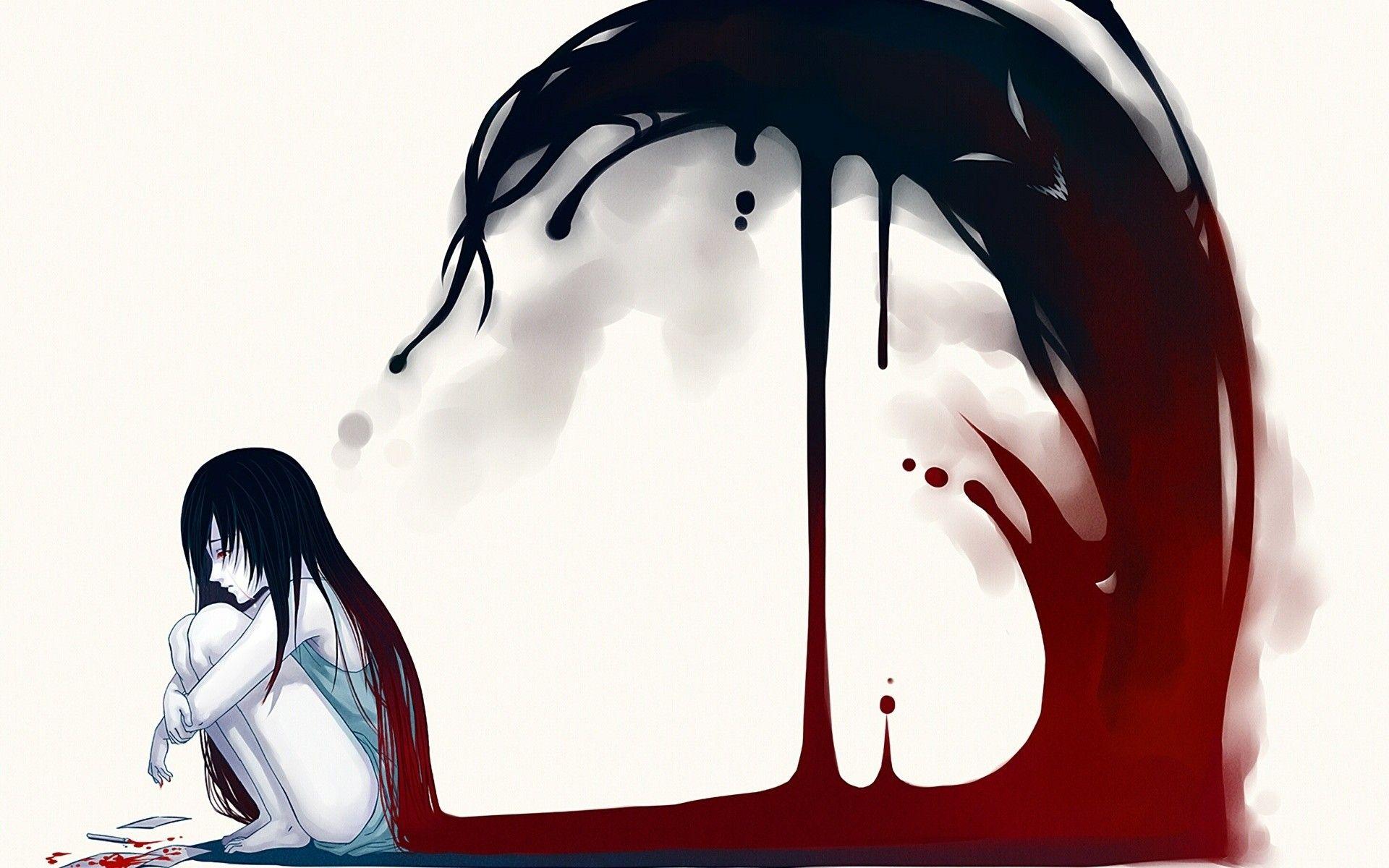 1920x1200 Người Máy tính để bàn Cô gái Chân dung Minh họa Trừu tượng - Cô gái Anime trầm cảm đang khóc - Tải xuống Hình nền & Nền HD https://wallpaperaccess.com/full/4574313.jpg