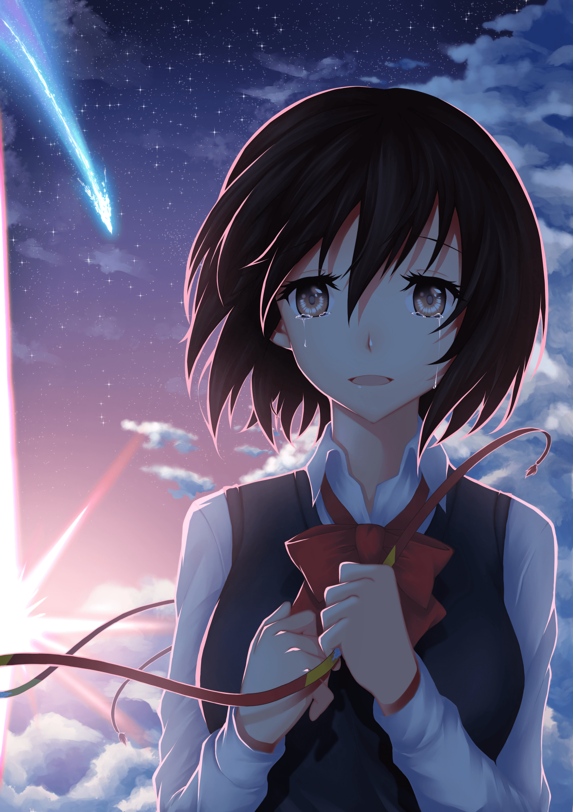 2000x2832 Crying Anime Wallpaper