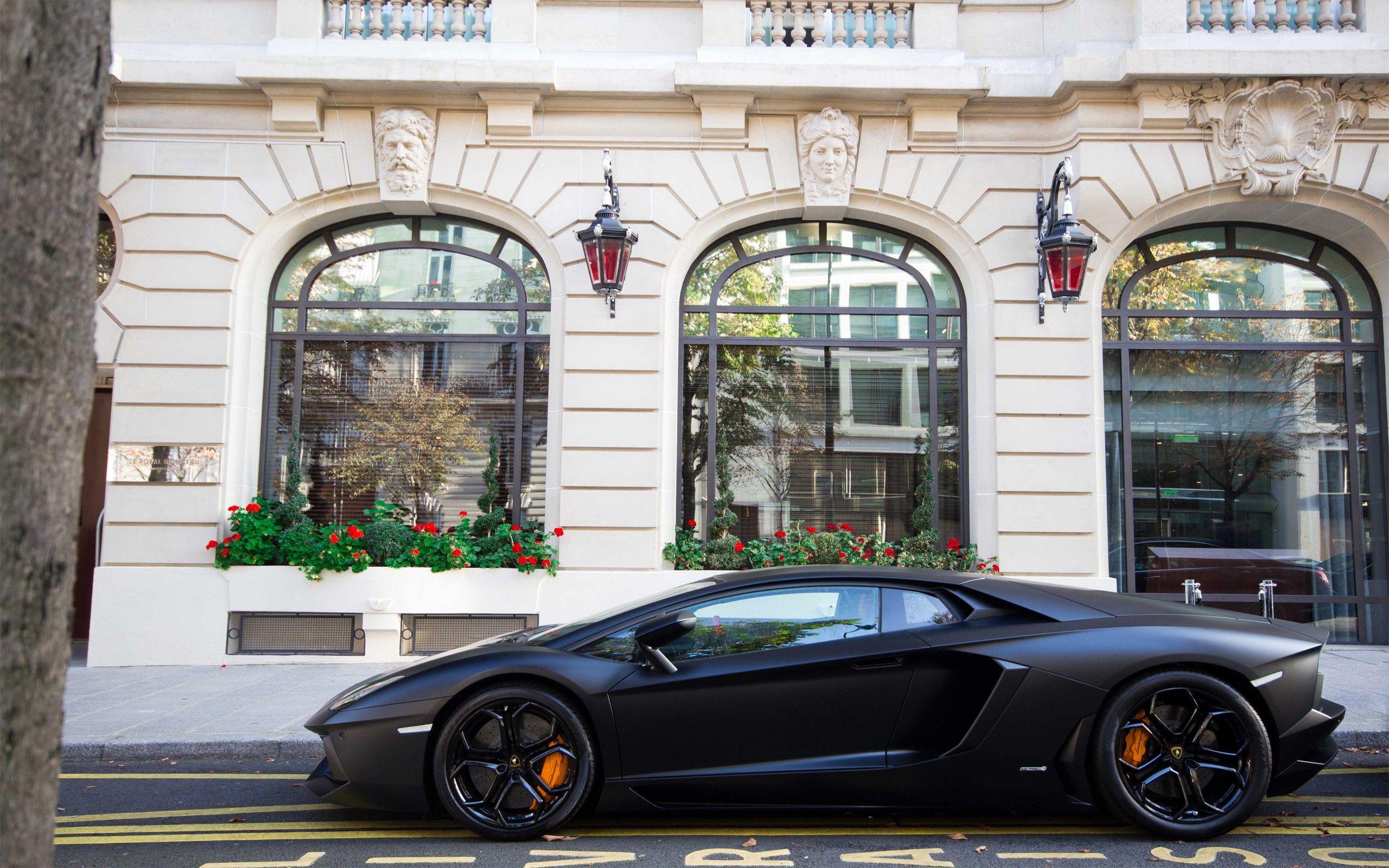2560x1600 paris, Urban, Avenue, Black, Cars, Royal, Monceau, Hoche, Lamborghini, Aventador, Lp700 4 Wallpaper HD / Desktop and Mobile Background