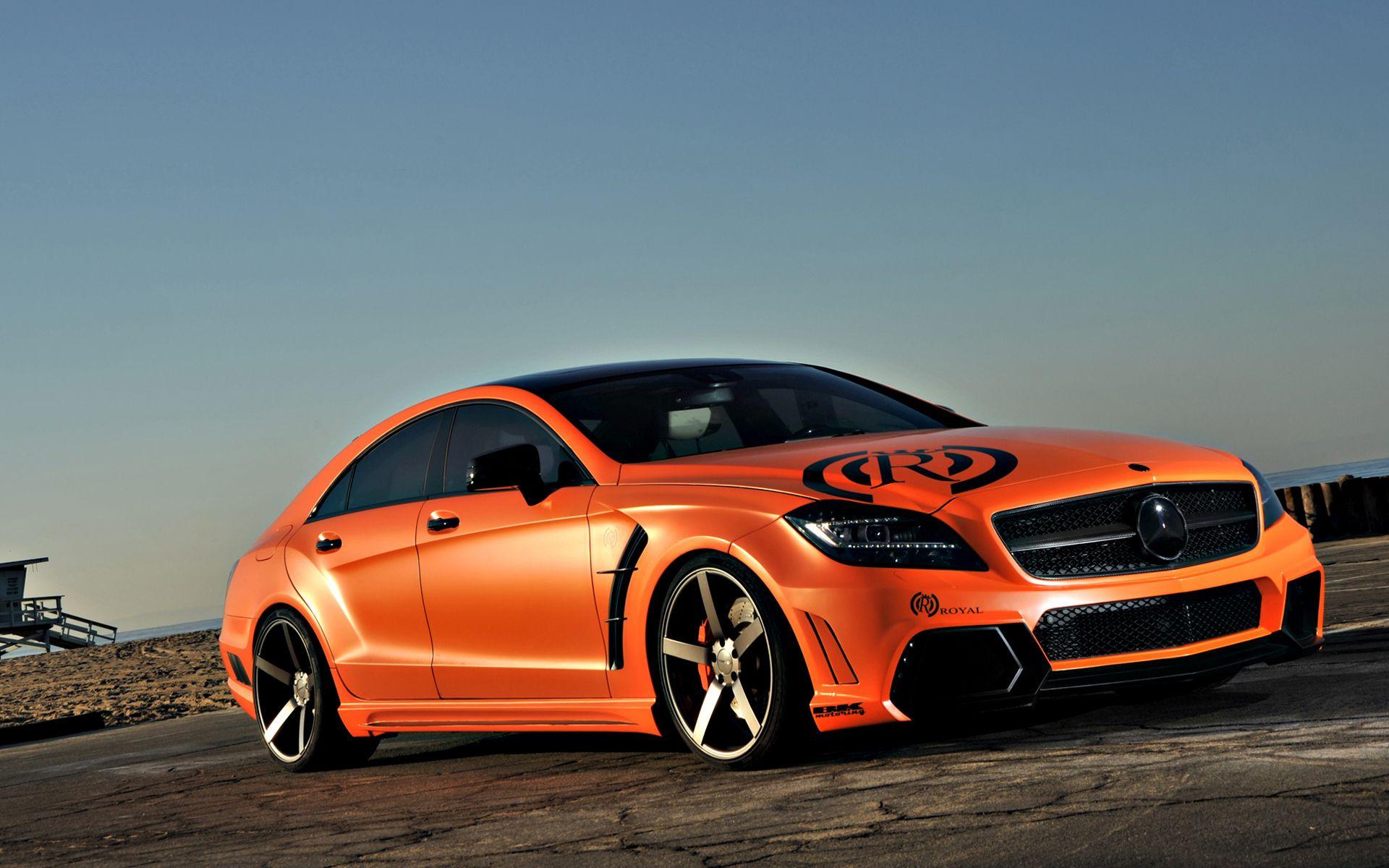 1920x1200 Wallpaper Of Car: A Orange Royal Benz On The Road. Free Wallpaper World