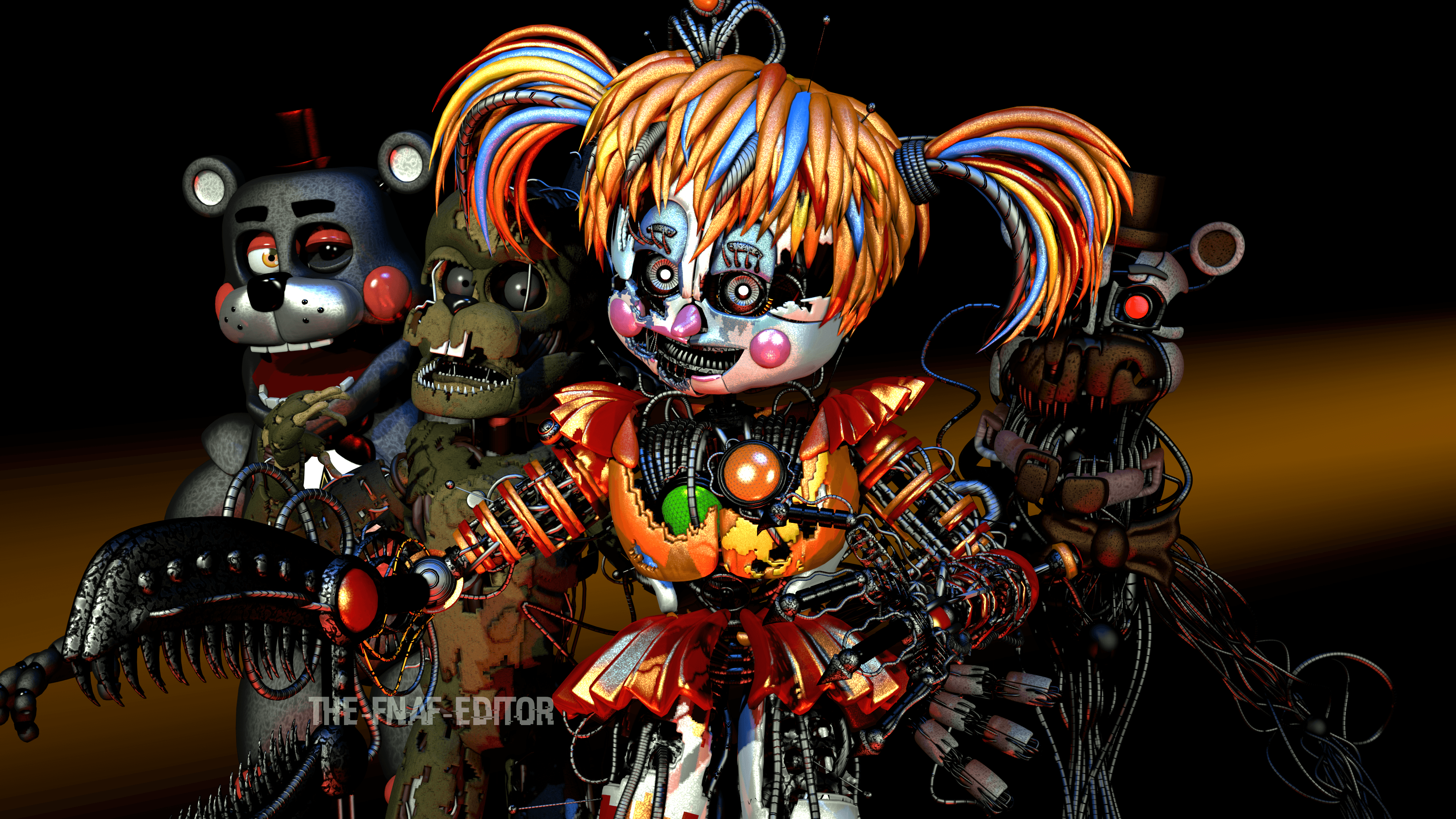 3751x2110 FNAF Pizzeria Simulator Wallpaper