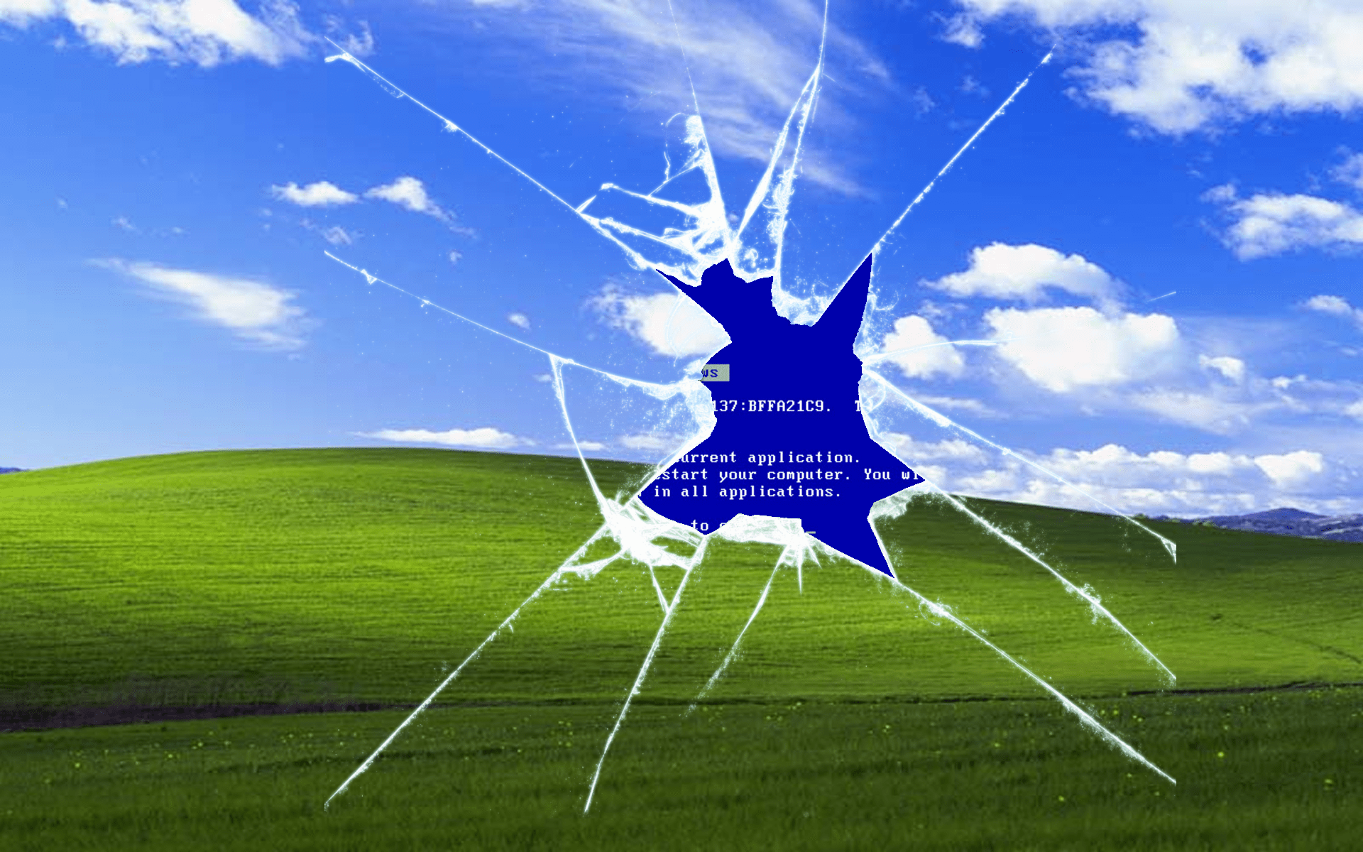 1920x1200 Broken Screen Wallpaper HD