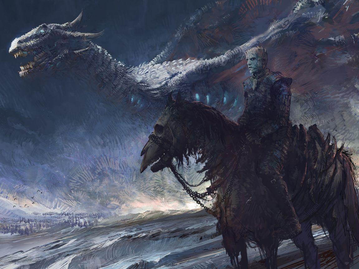 1152x864 Download 1152x864 Wallpaper Night King, Dragon, Game Of Thrones