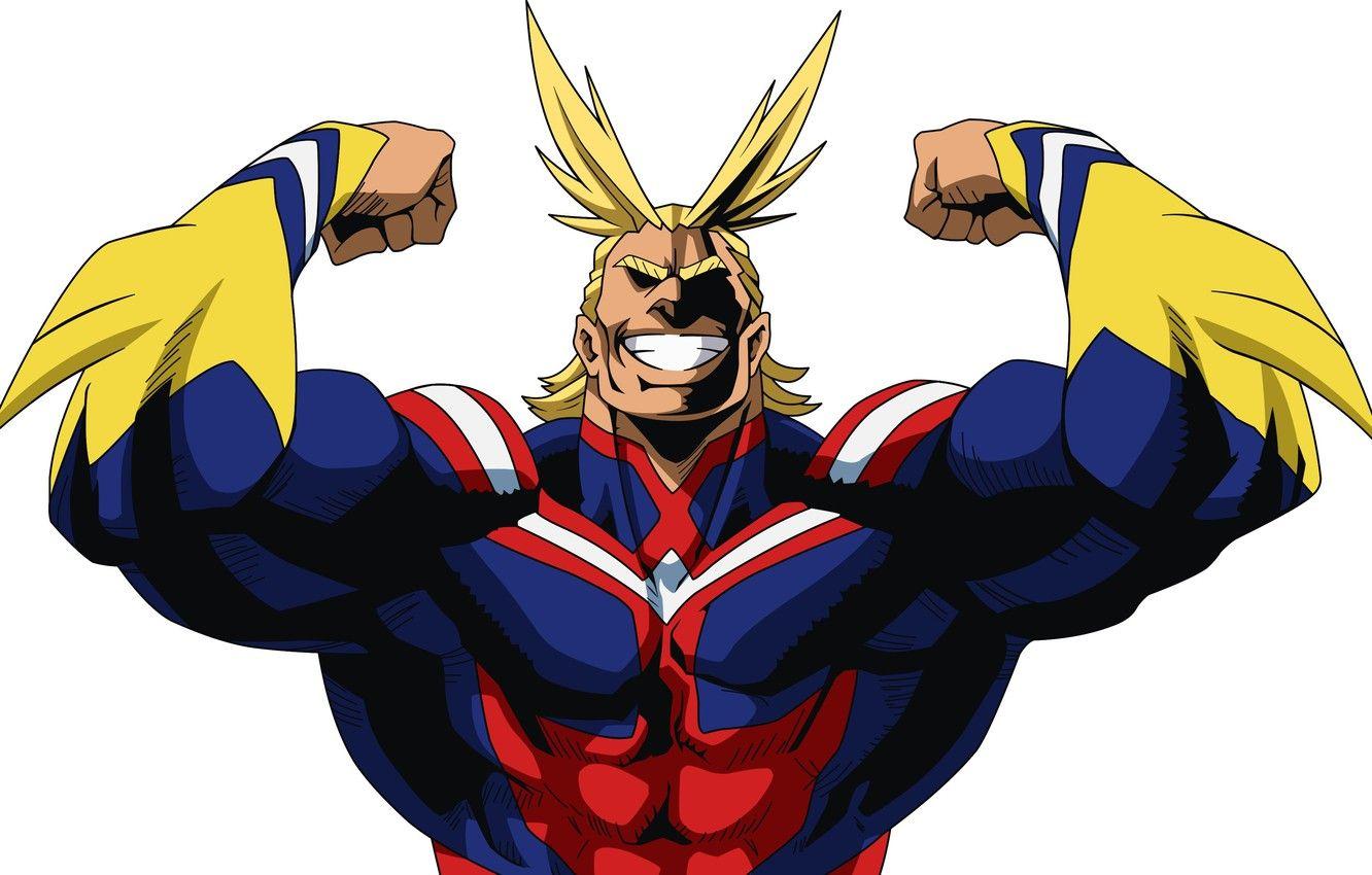 1332x850 Photo Wallpaper Smile, Anime, Blonde, Hero, Pose, Manga, Might Wallpaper & Background Download